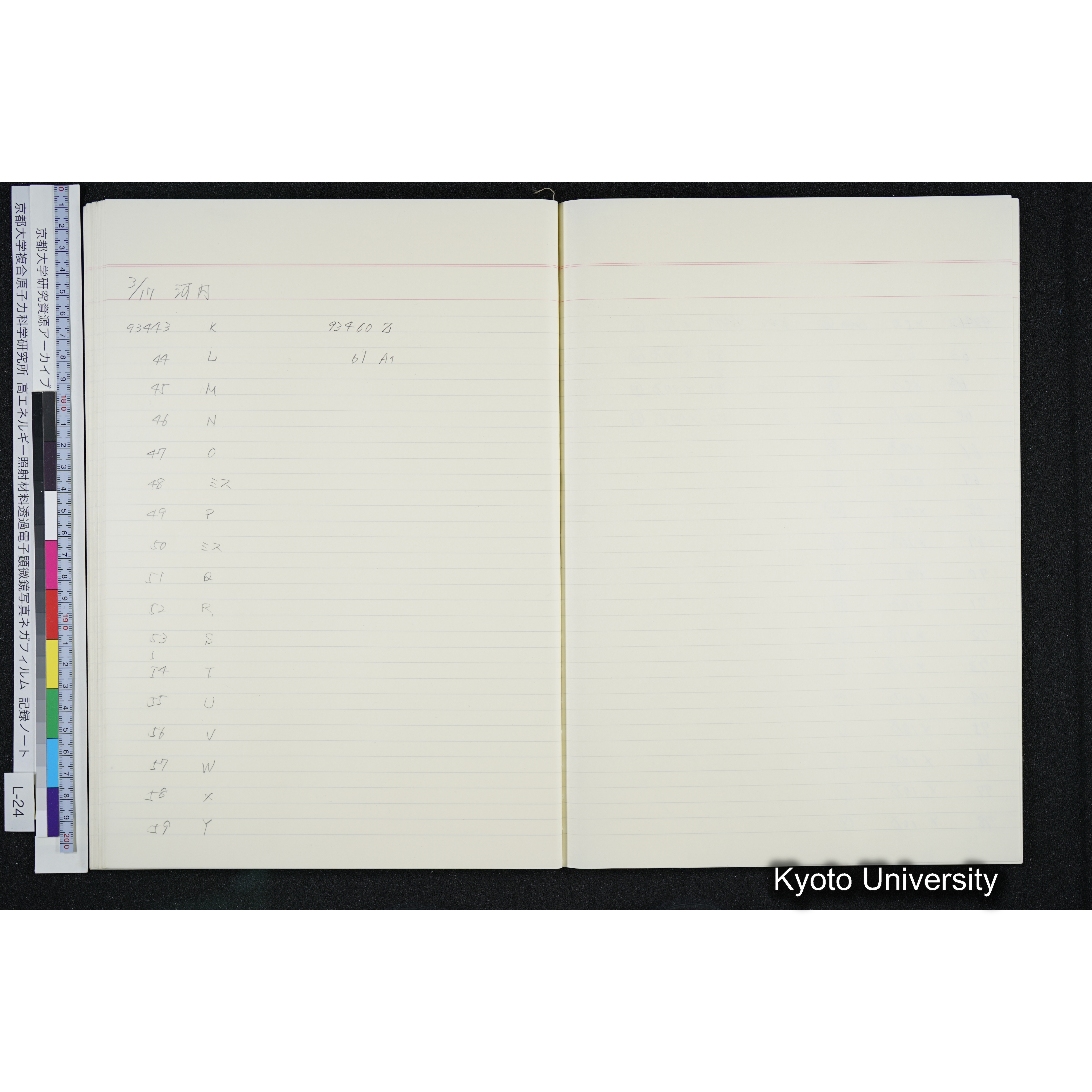 [記録ノート, Lシリーズ] L-24 '93.12.27〜 (52)