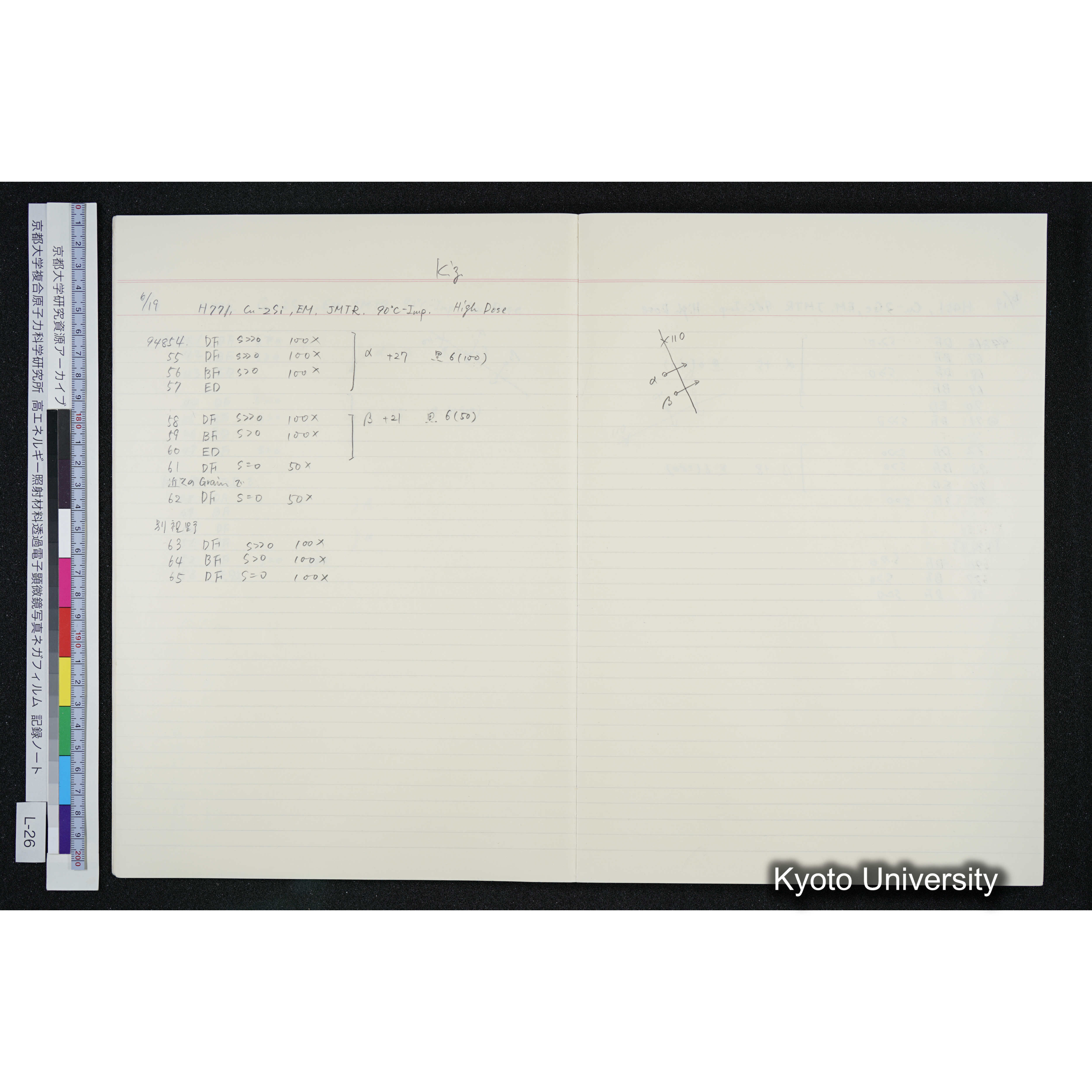 [記録ノート, Lシリーズ] L-26 '94. 6. 18 (6)