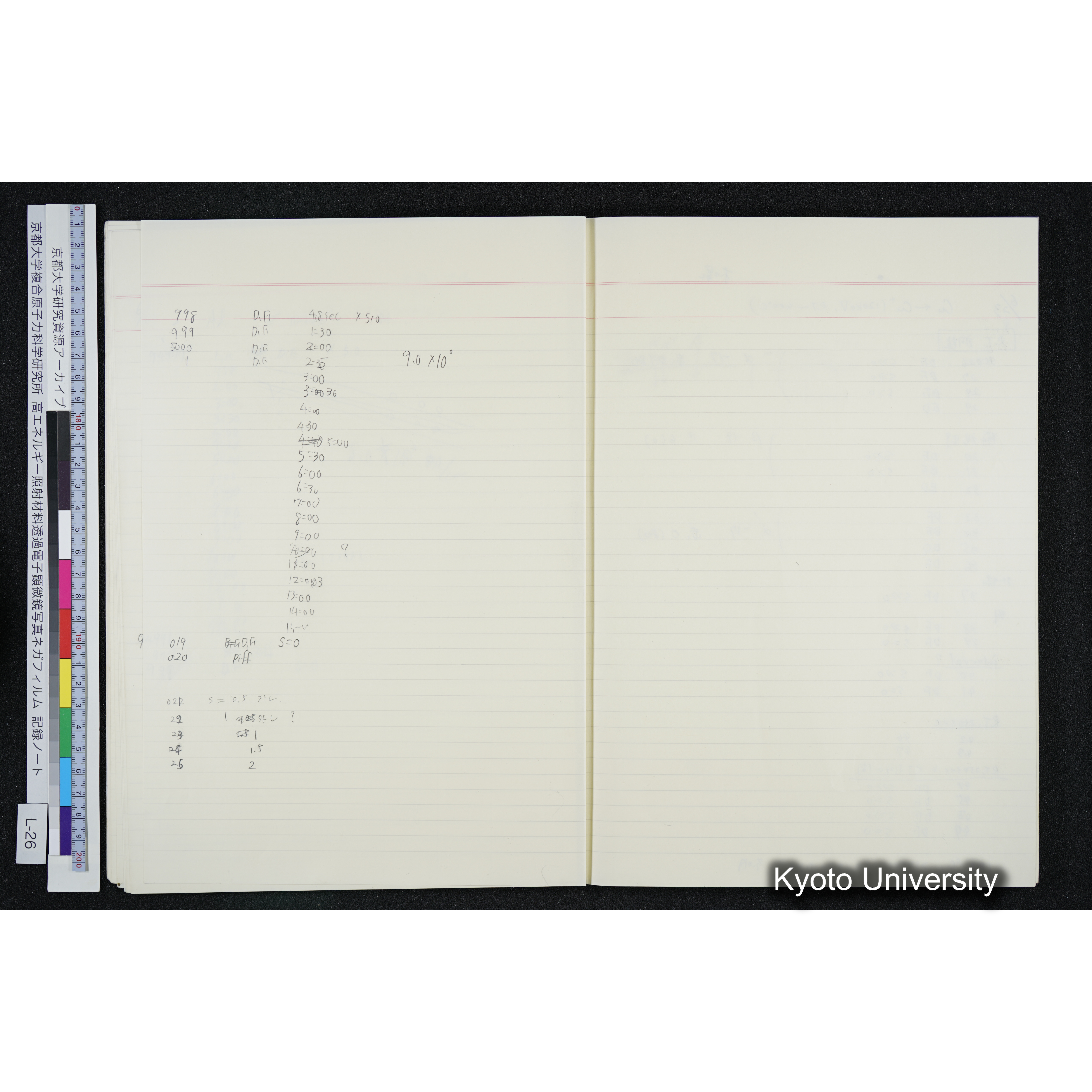 [記録ノート, Lシリーズ] L-26 '94. 6. 18 (14)