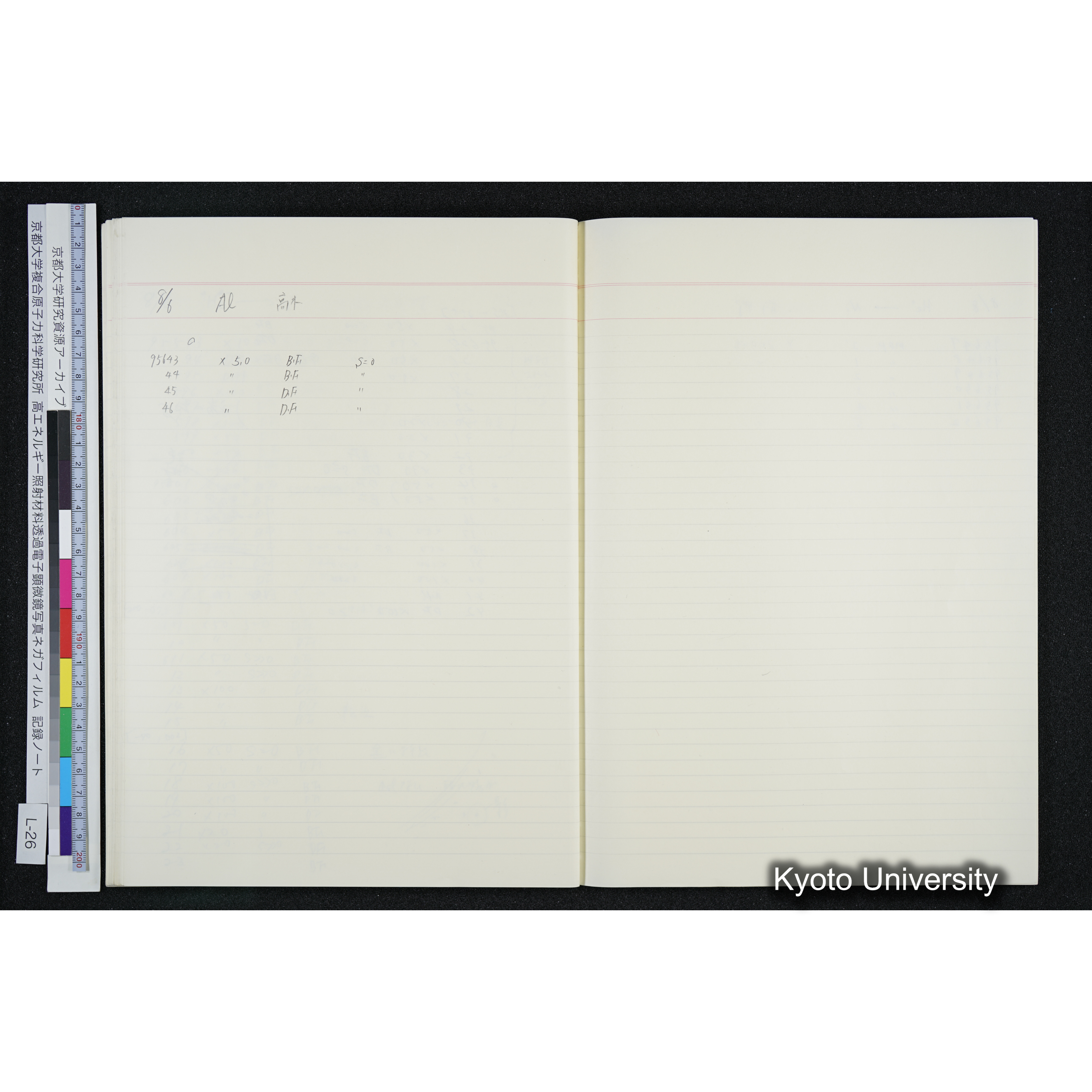 [記録ノート, Lシリーズ] L-26 '94. 6. 18 (52)