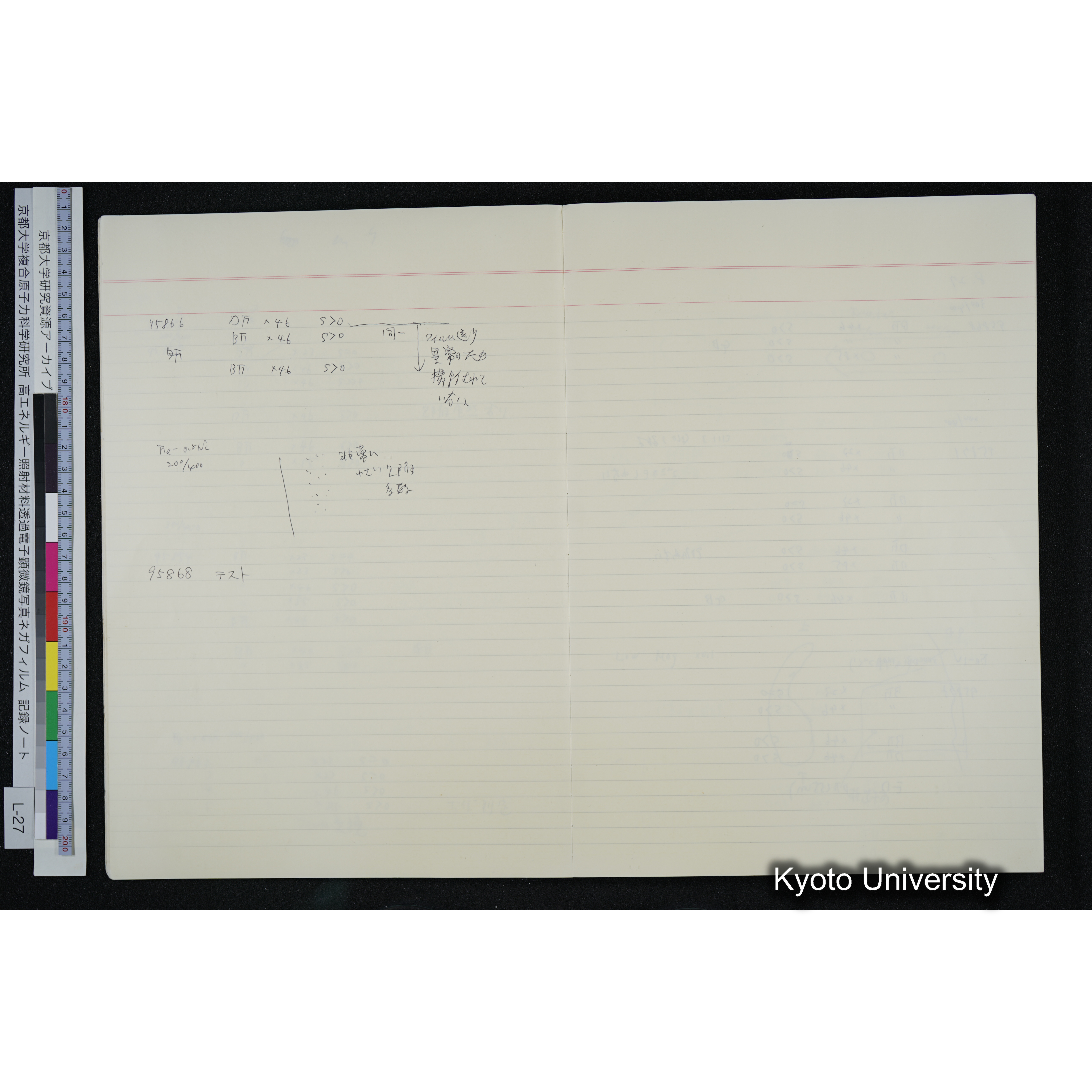 [記録ノート, Lシリーズ] L-27 '94. 8. 22〜 (8)