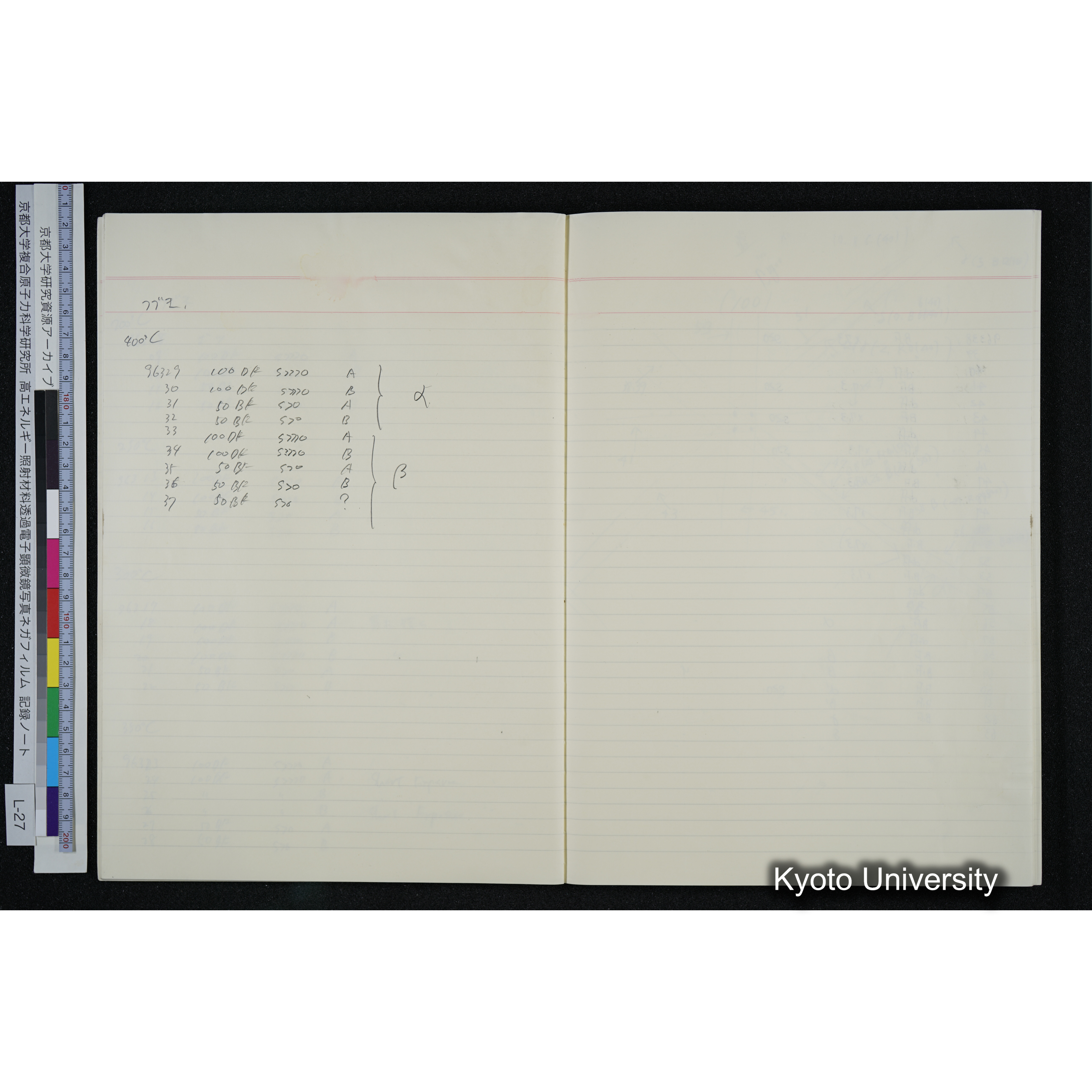 [記録ノート, Lシリーズ] L-27 '94. 8. 22〜 (29)