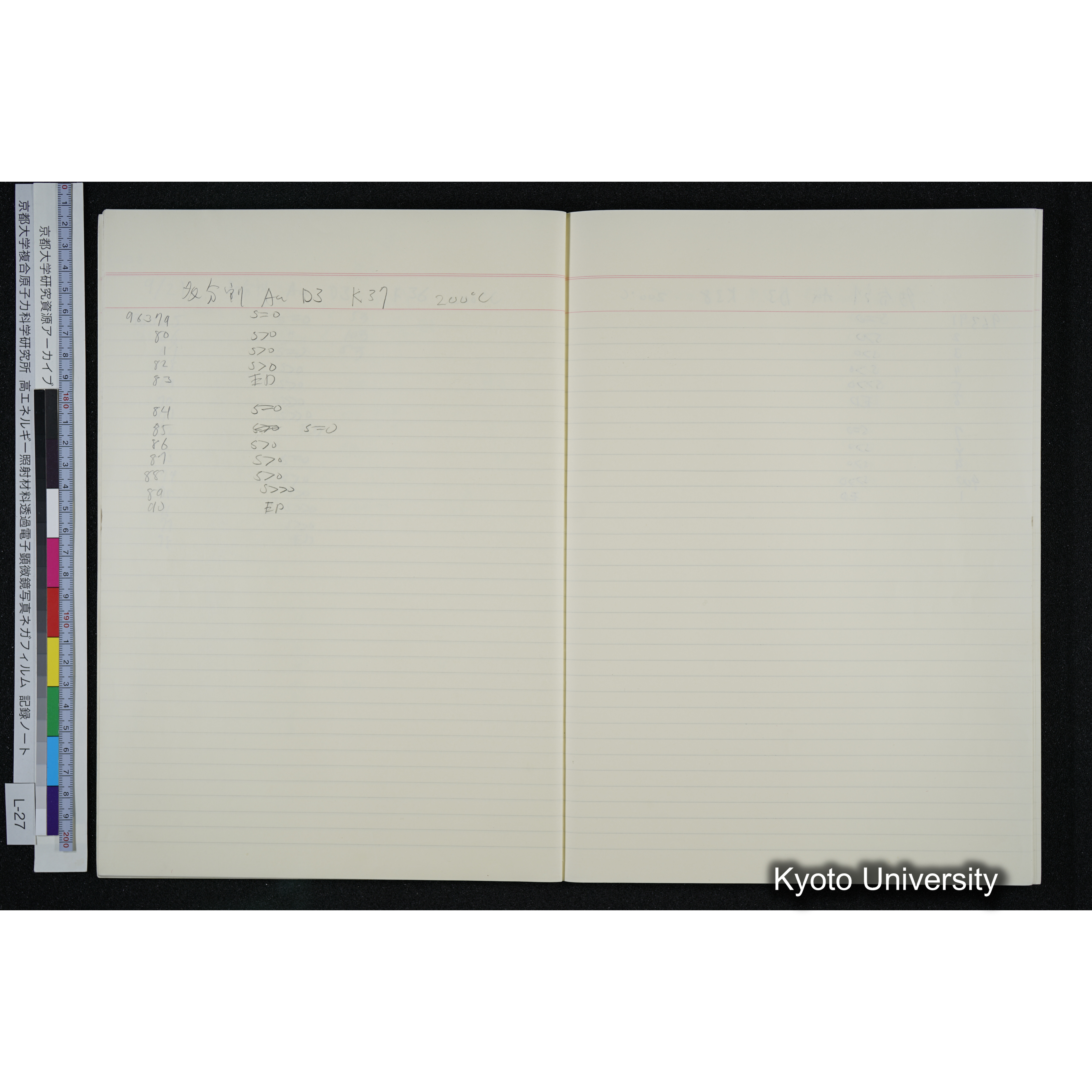 [記録ノート, Lシリーズ] L-27 '94. 8. 22〜 (32)