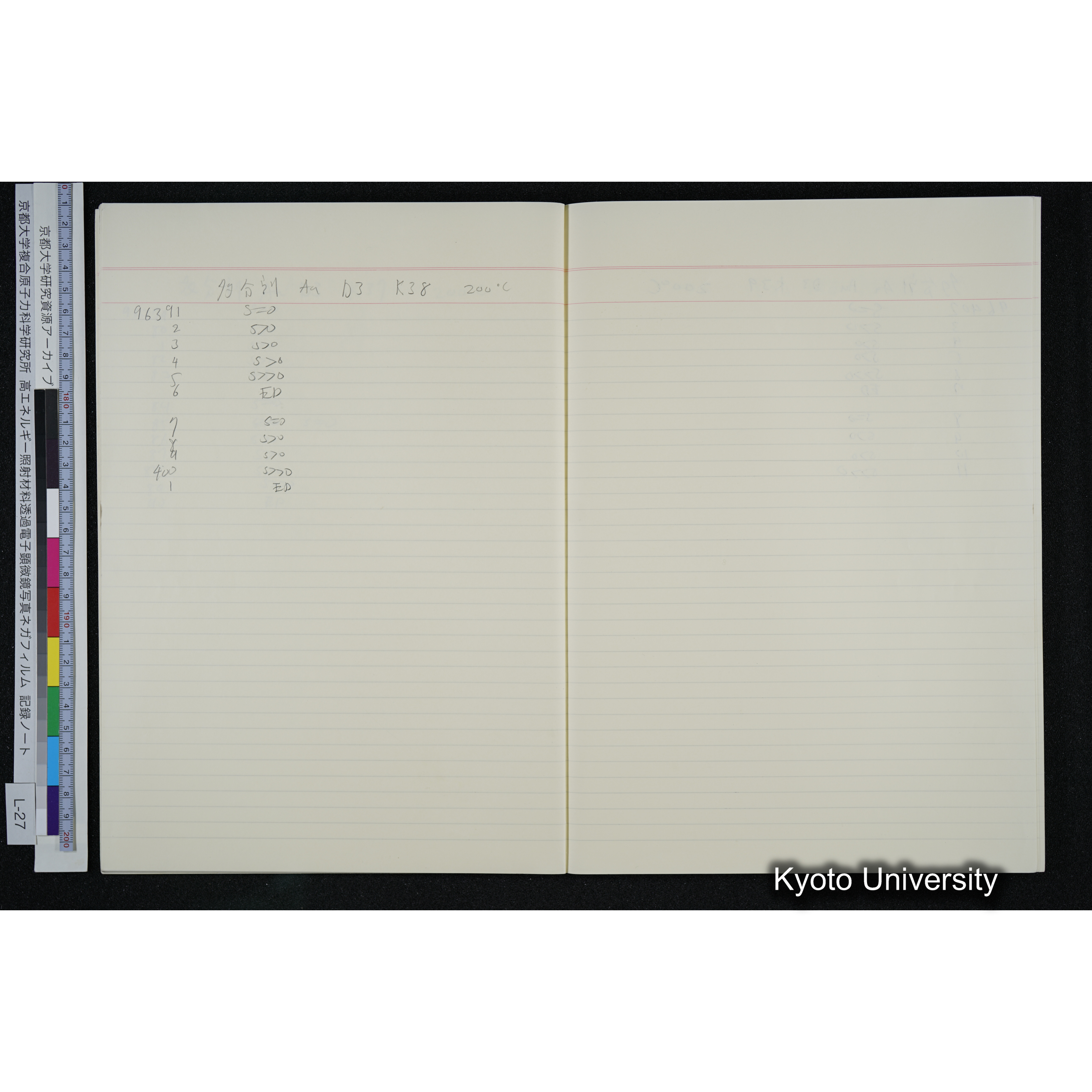 [記録ノート, Lシリーズ] L-27 '94. 8. 22〜 (33)