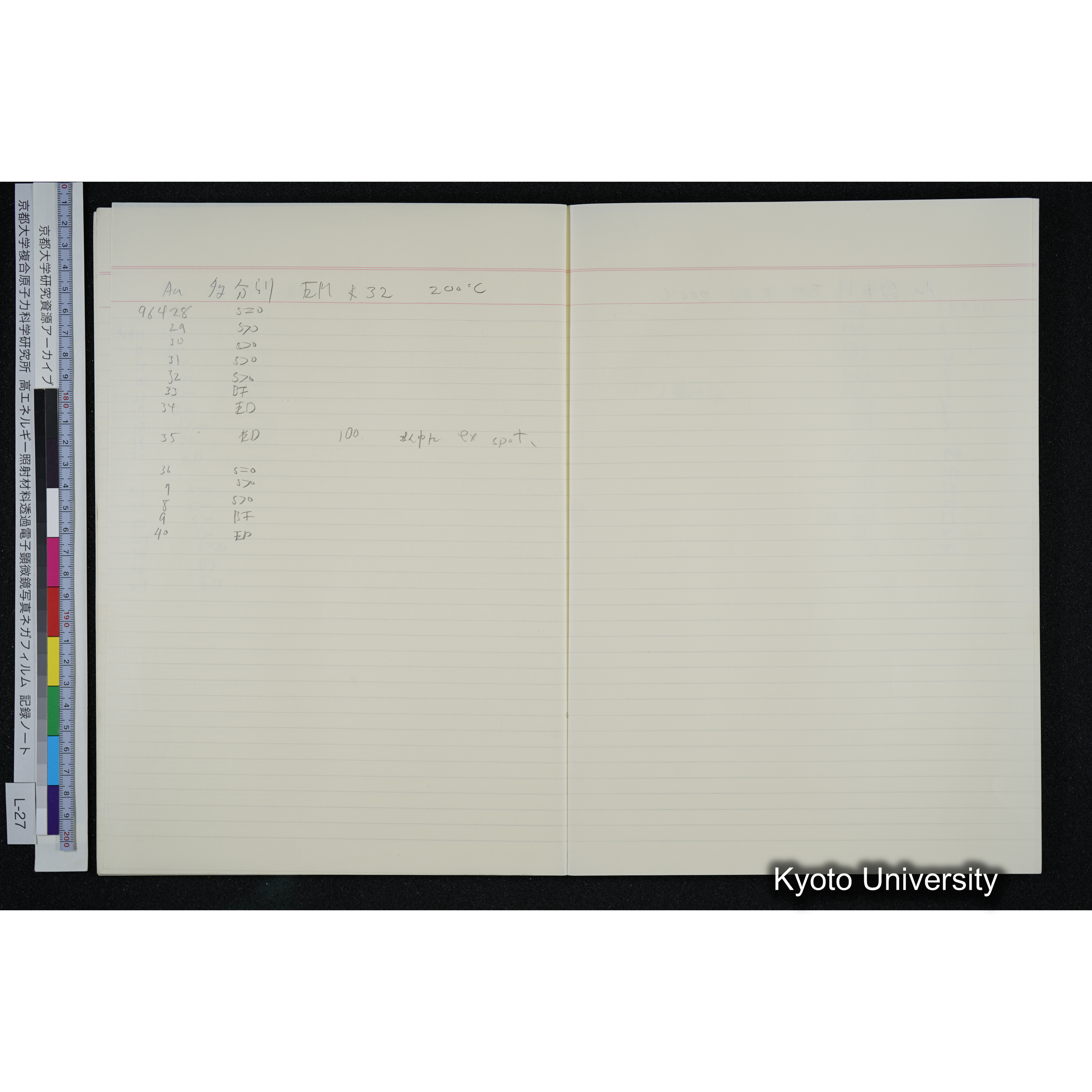 [記録ノート, Lシリーズ] L-27 '94. 8. 22〜 (36)