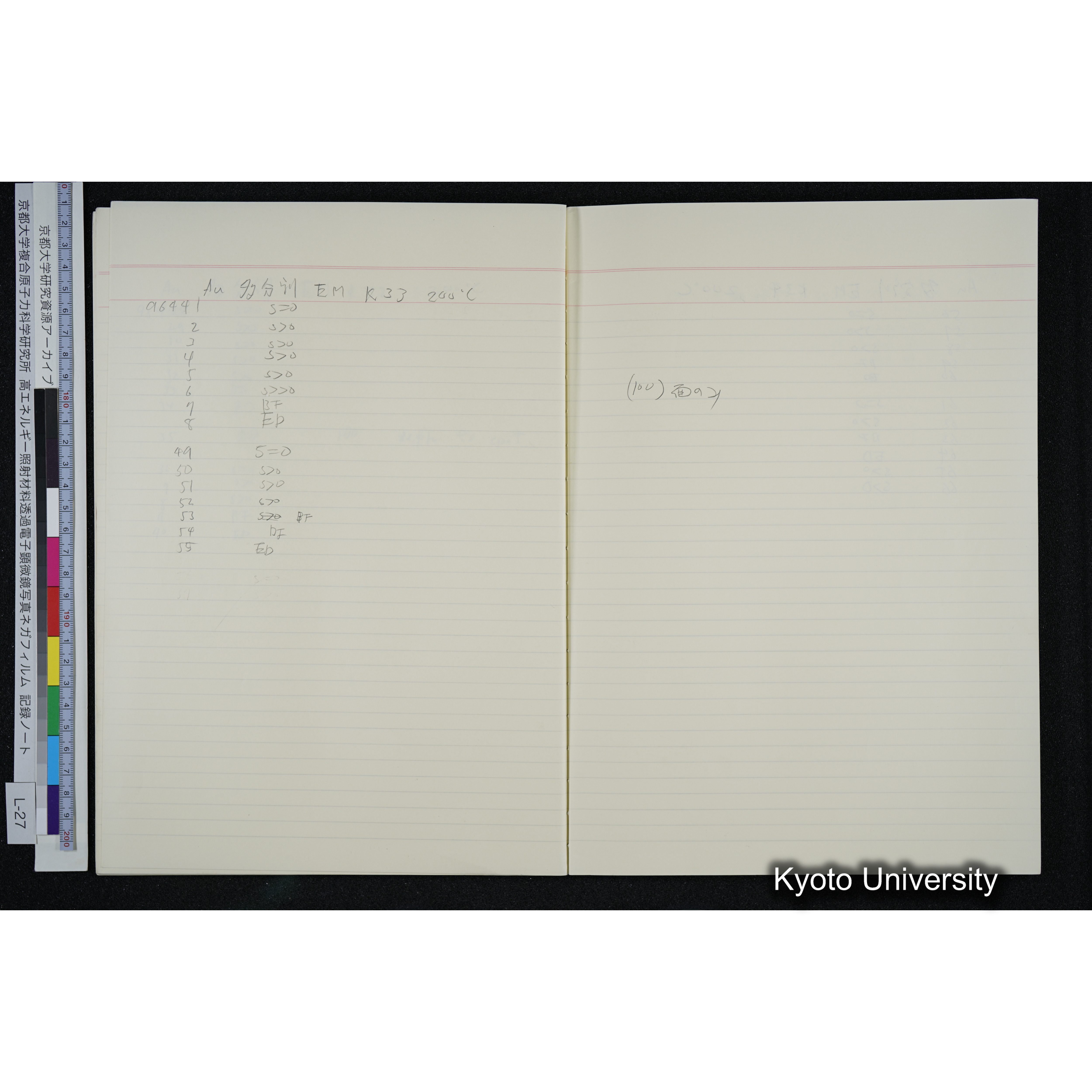 [記録ノート, Lシリーズ] L-27 '94. 8. 22〜 (37)