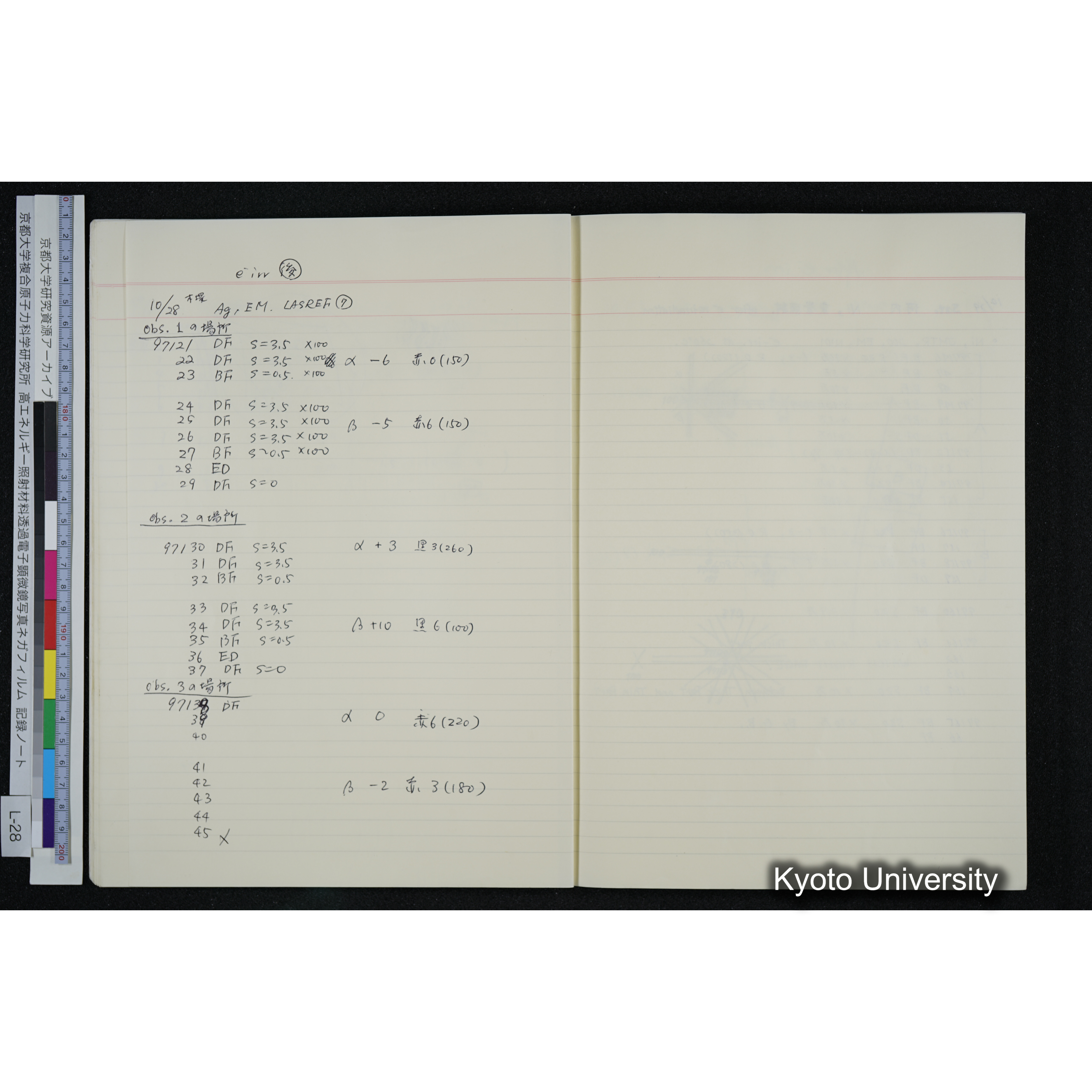 [記録ノート, Lシリーズ] L-28 '94. 10. 25〜 (15)
