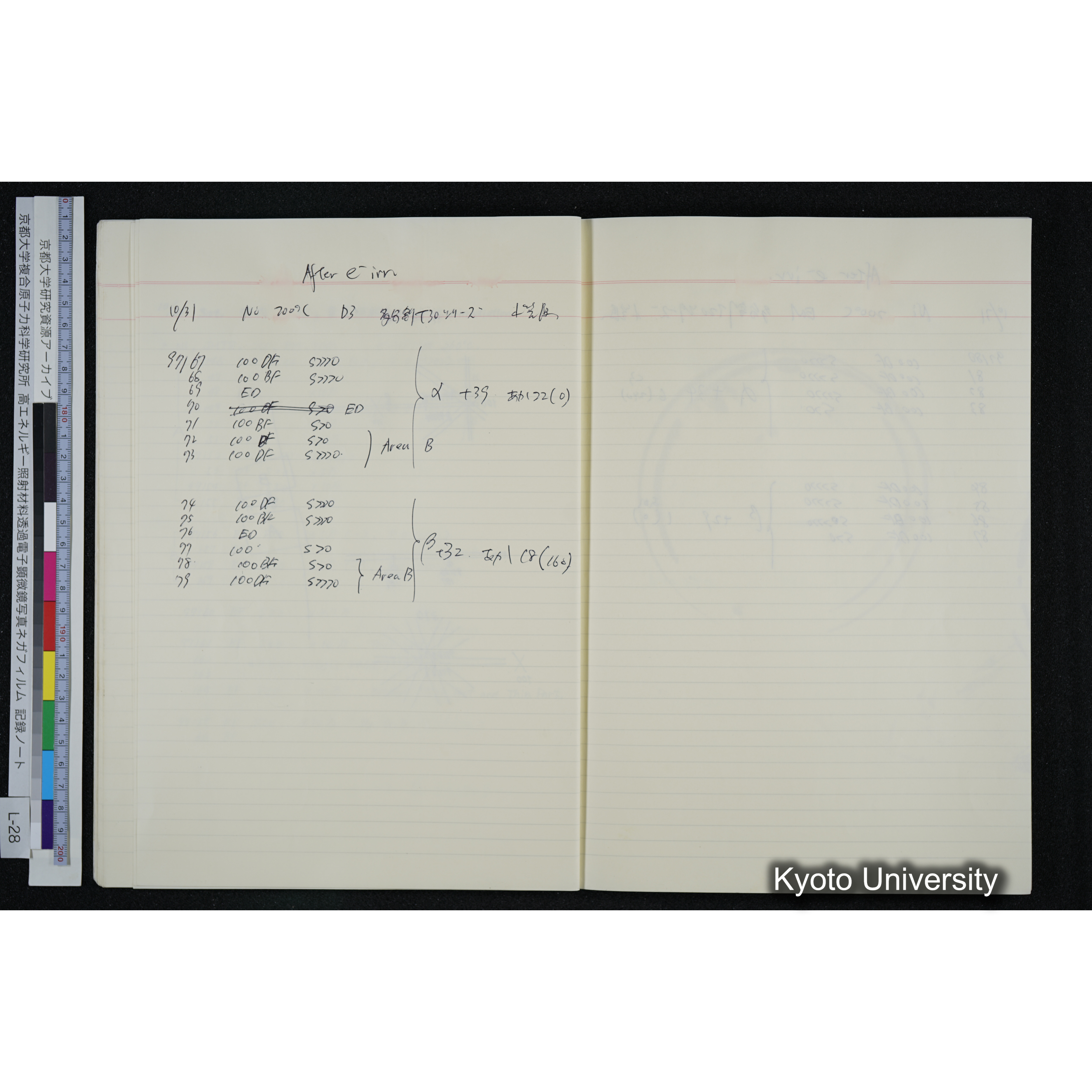 [記録ノート, Lシリーズ] L-28 '94. 10. 25〜 (17)