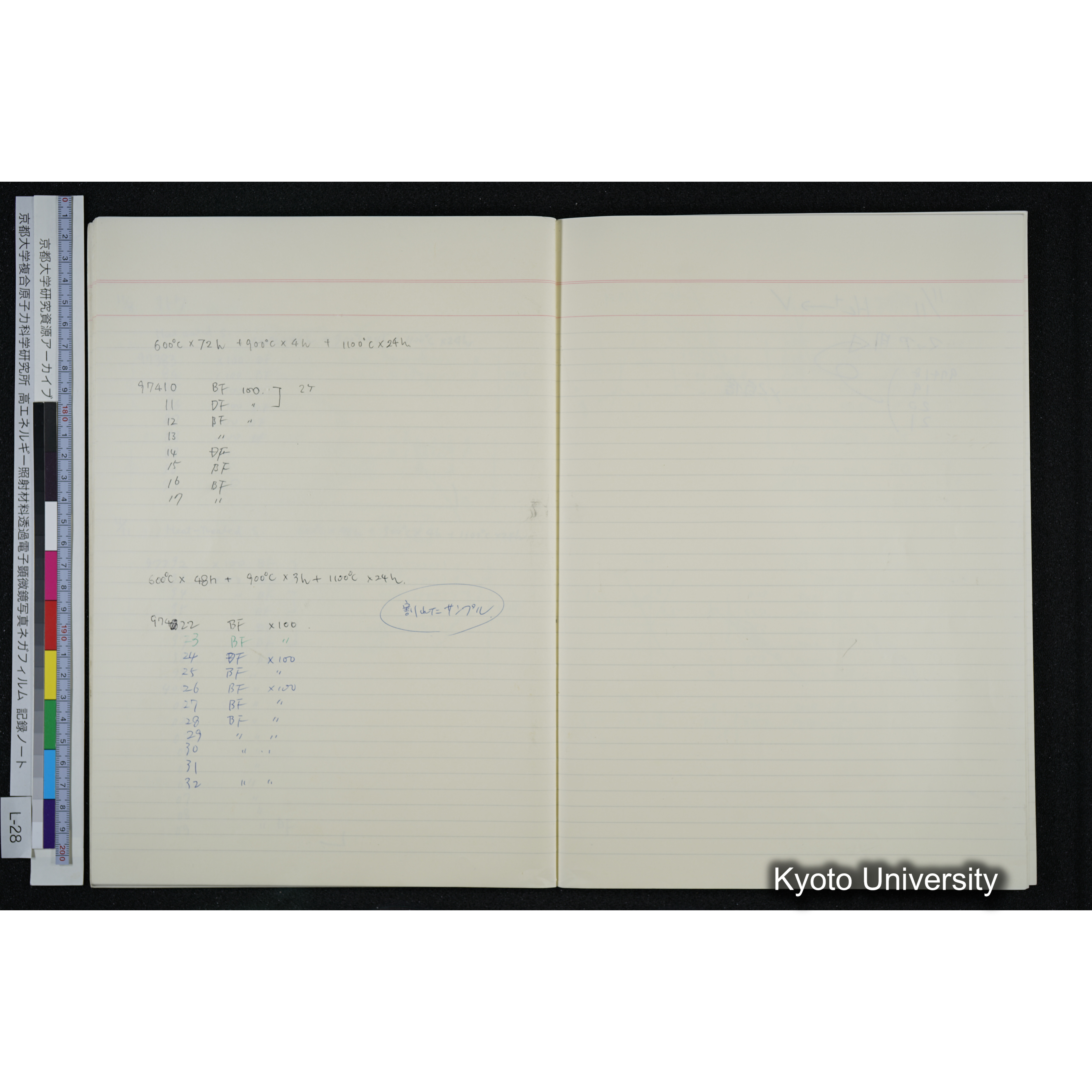 [記録ノート, Lシリーズ] L-28 '94. 10. 25〜 (30)