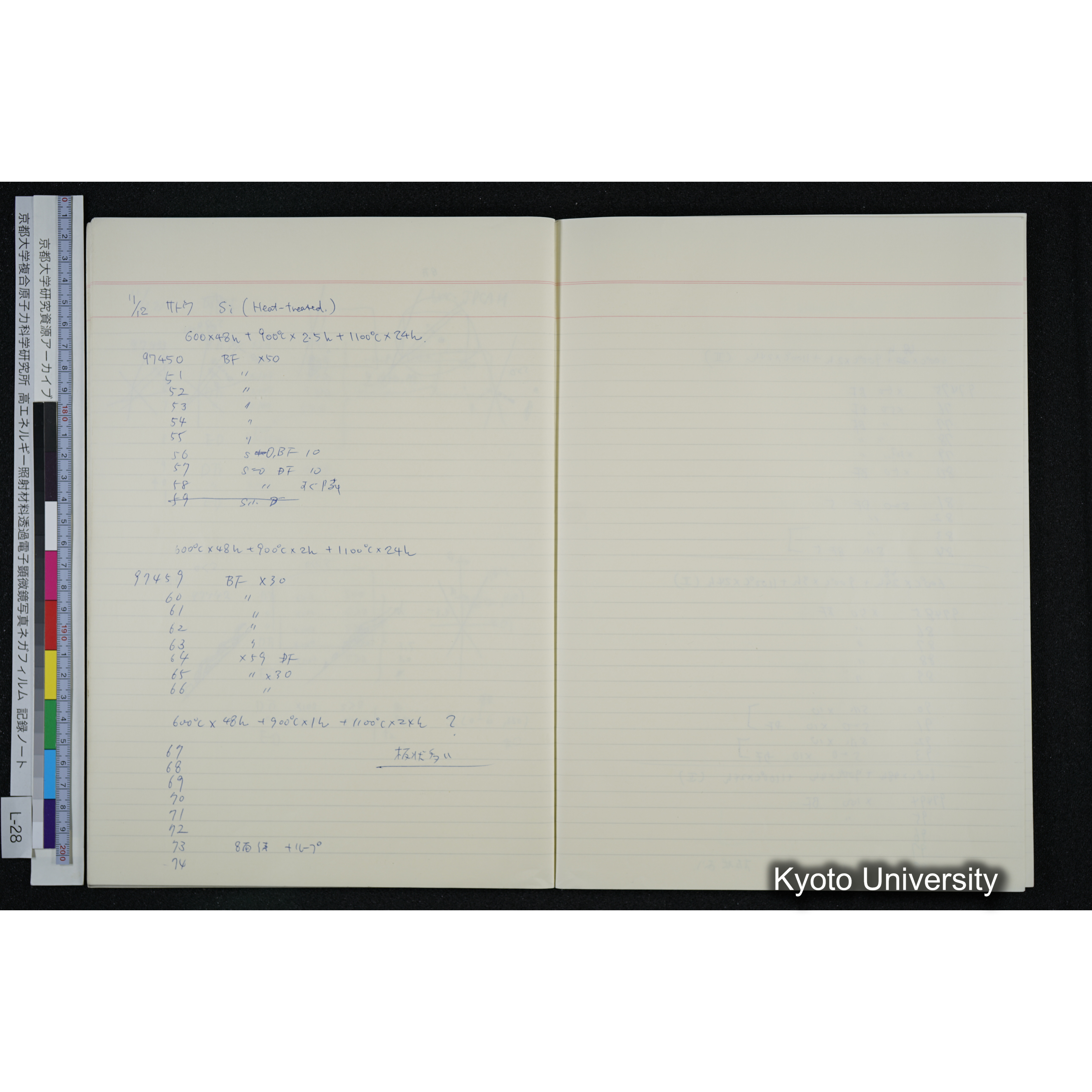 [記録ノート, Lシリーズ] L-28 '94. 10. 25〜 (33)