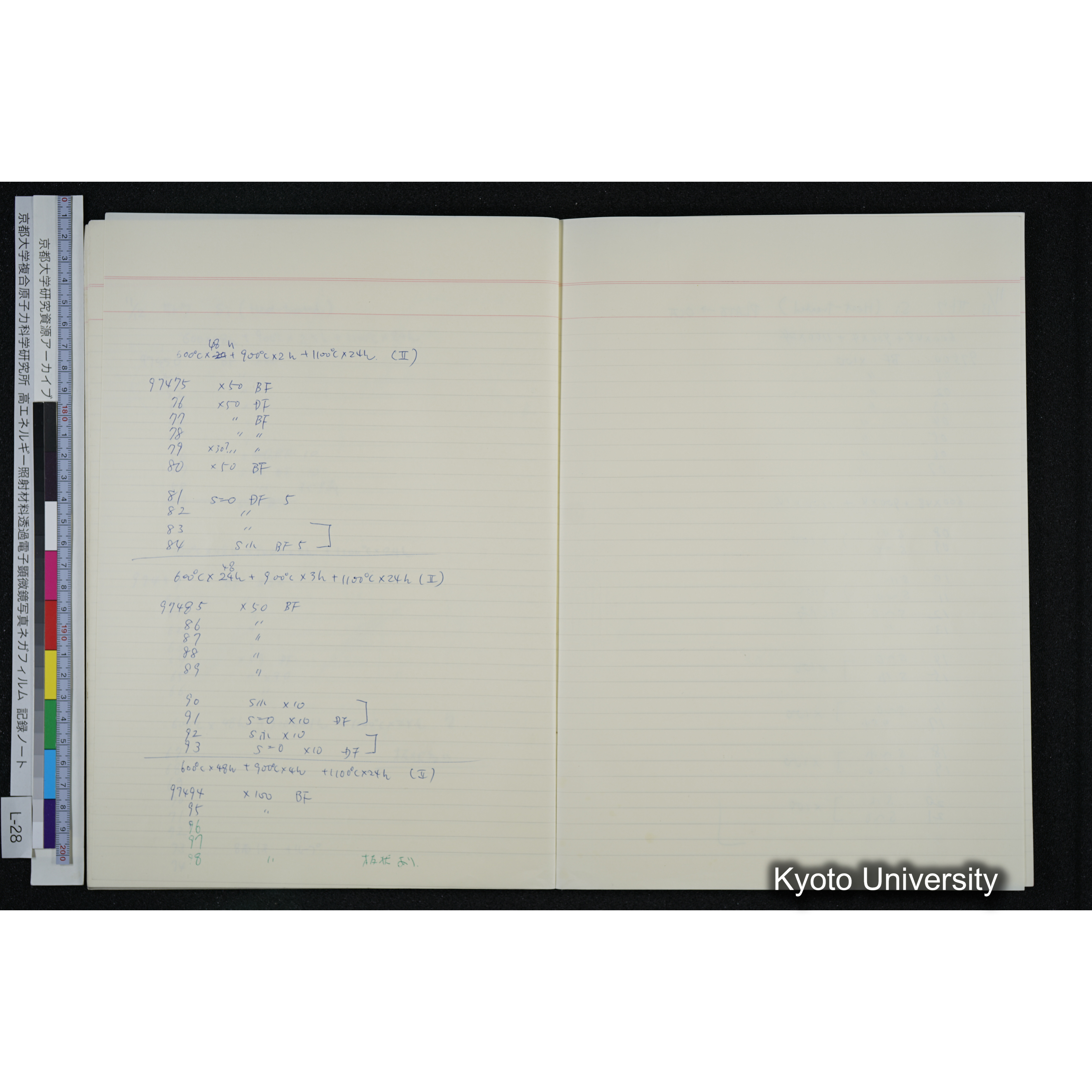 [記録ノート, Lシリーズ] L-28 '94. 10. 25〜 (34)