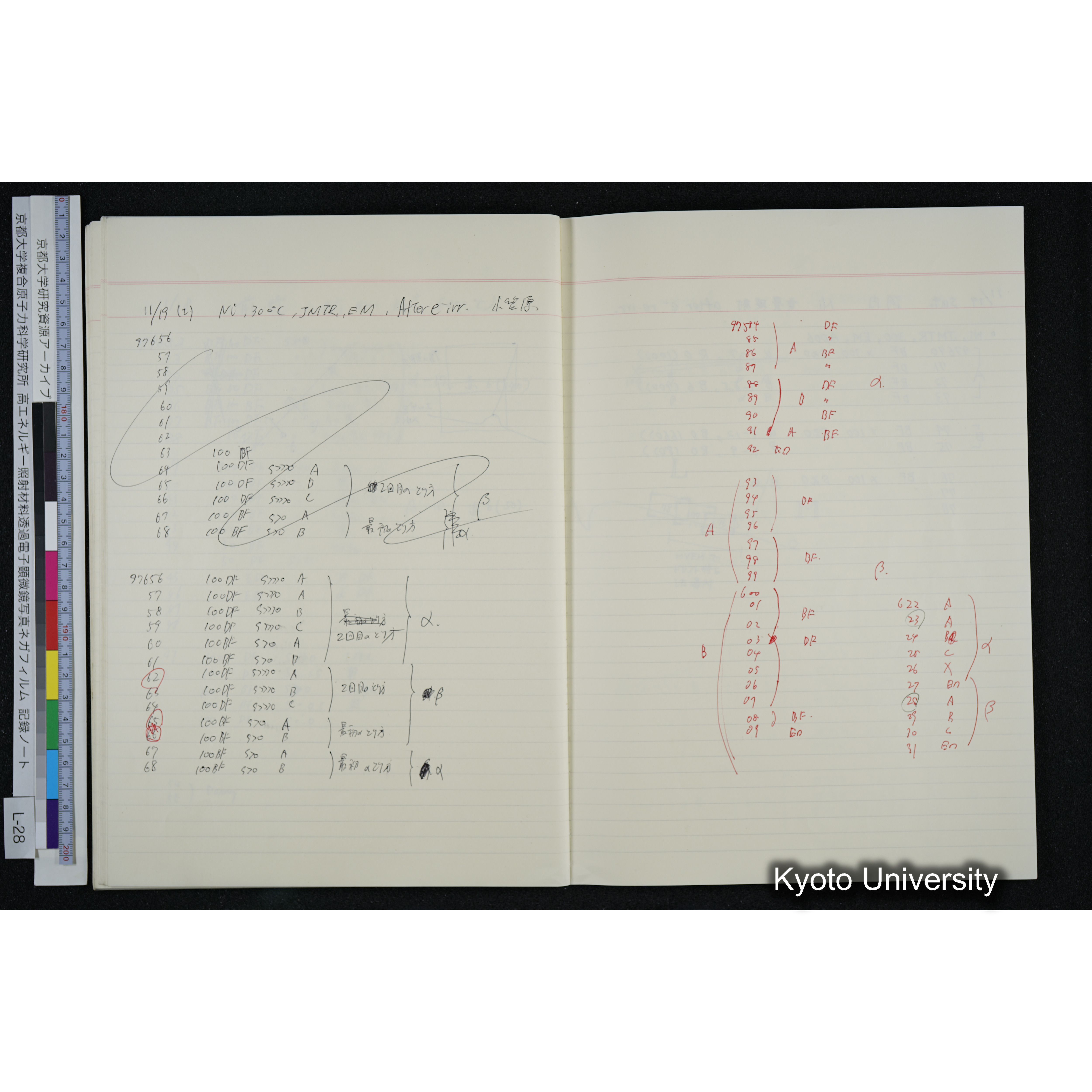 [記録ノート, Lシリーズ] L-28 '94. 10. 25〜 (43)