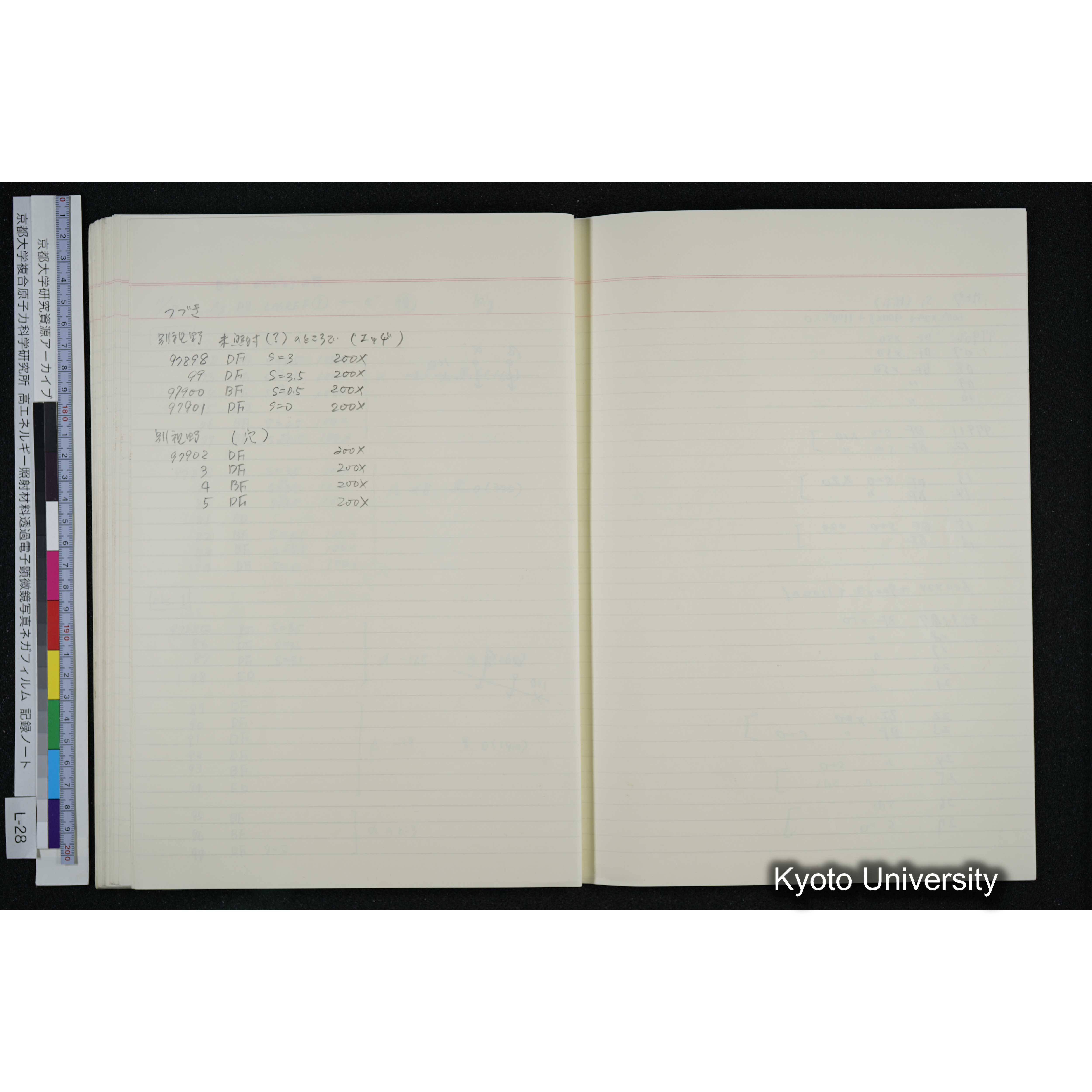 [記録ノート, Lシリーズ] L-28 '94. 10. 25〜 (57)