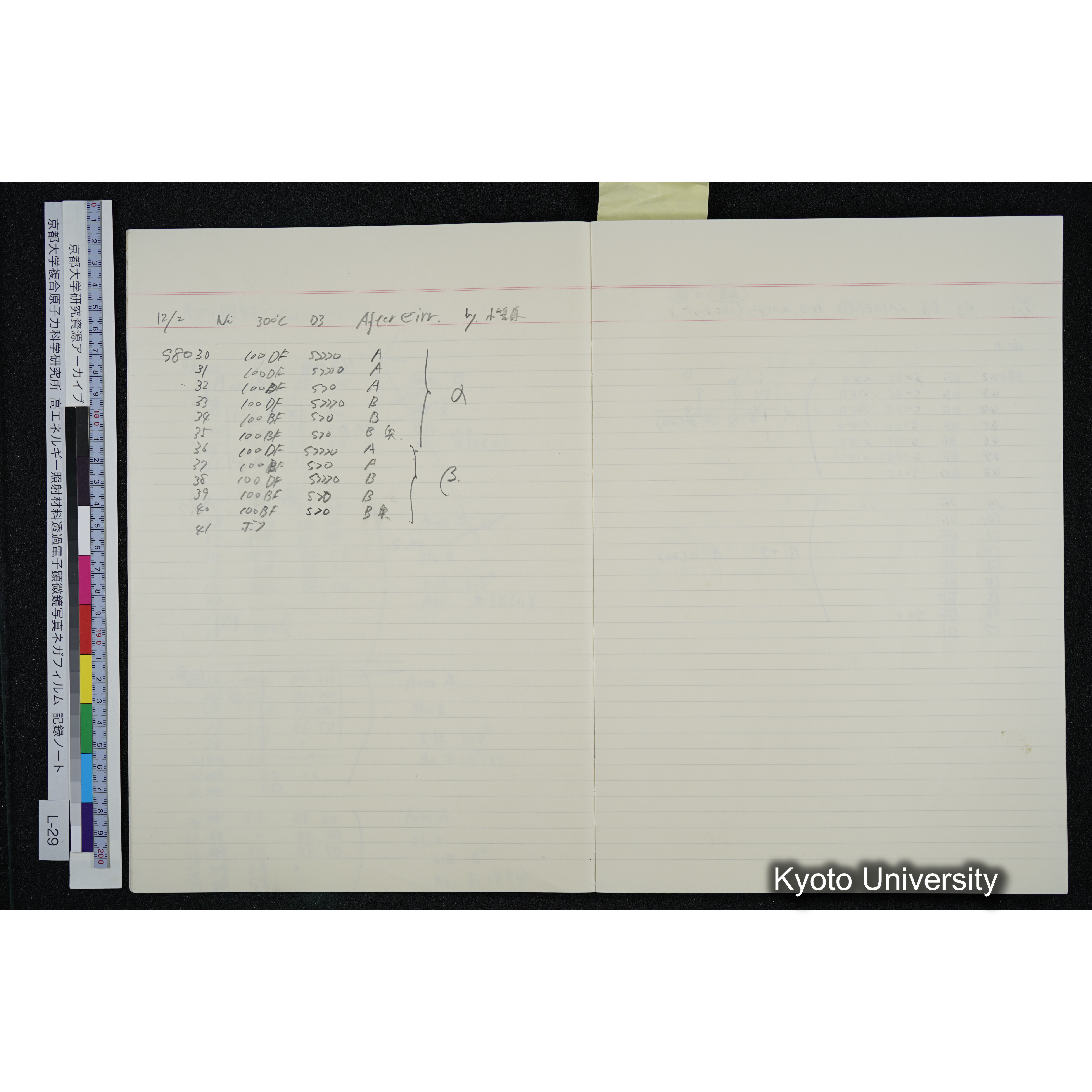 [記録ノート, Lシリーズ] L-29 '94. 12. 1〜'94. 12. 24 (7)