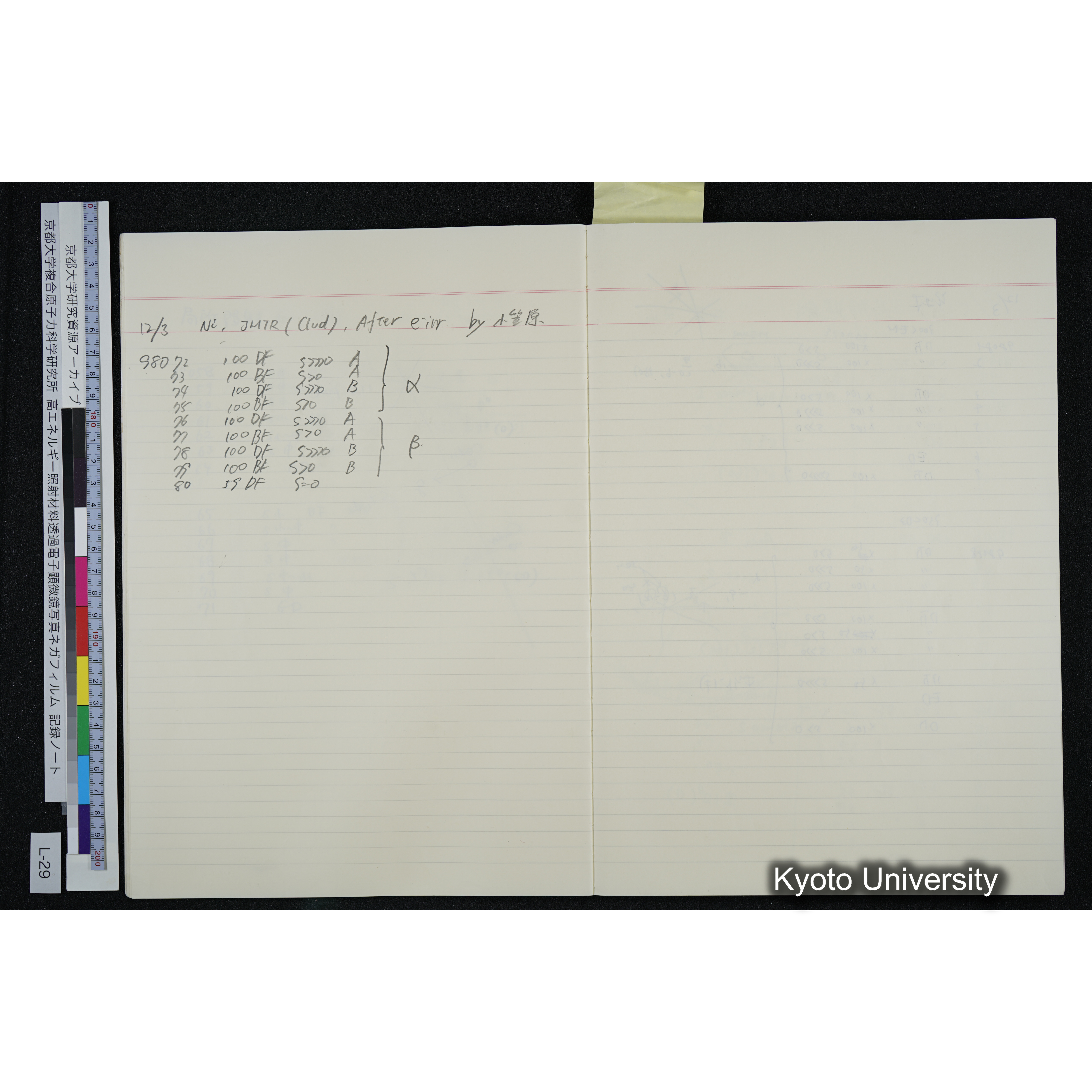 [記録ノート, Lシリーズ] L-29 '94. 12. 1〜'94. 12. 24 (10)