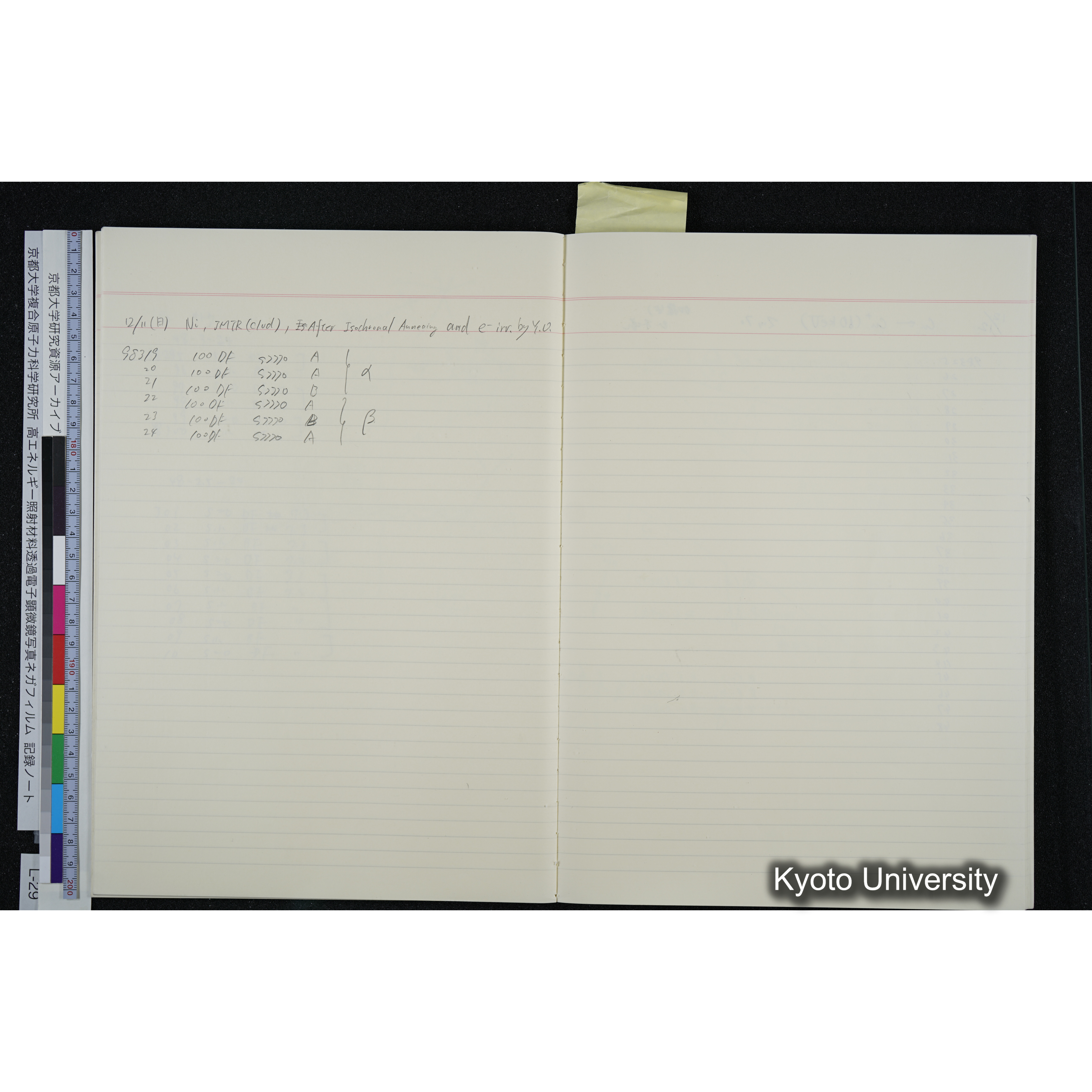 [記録ノート, Lシリーズ] L-29 '94. 12. 1〜'94. 12. 24 (25)