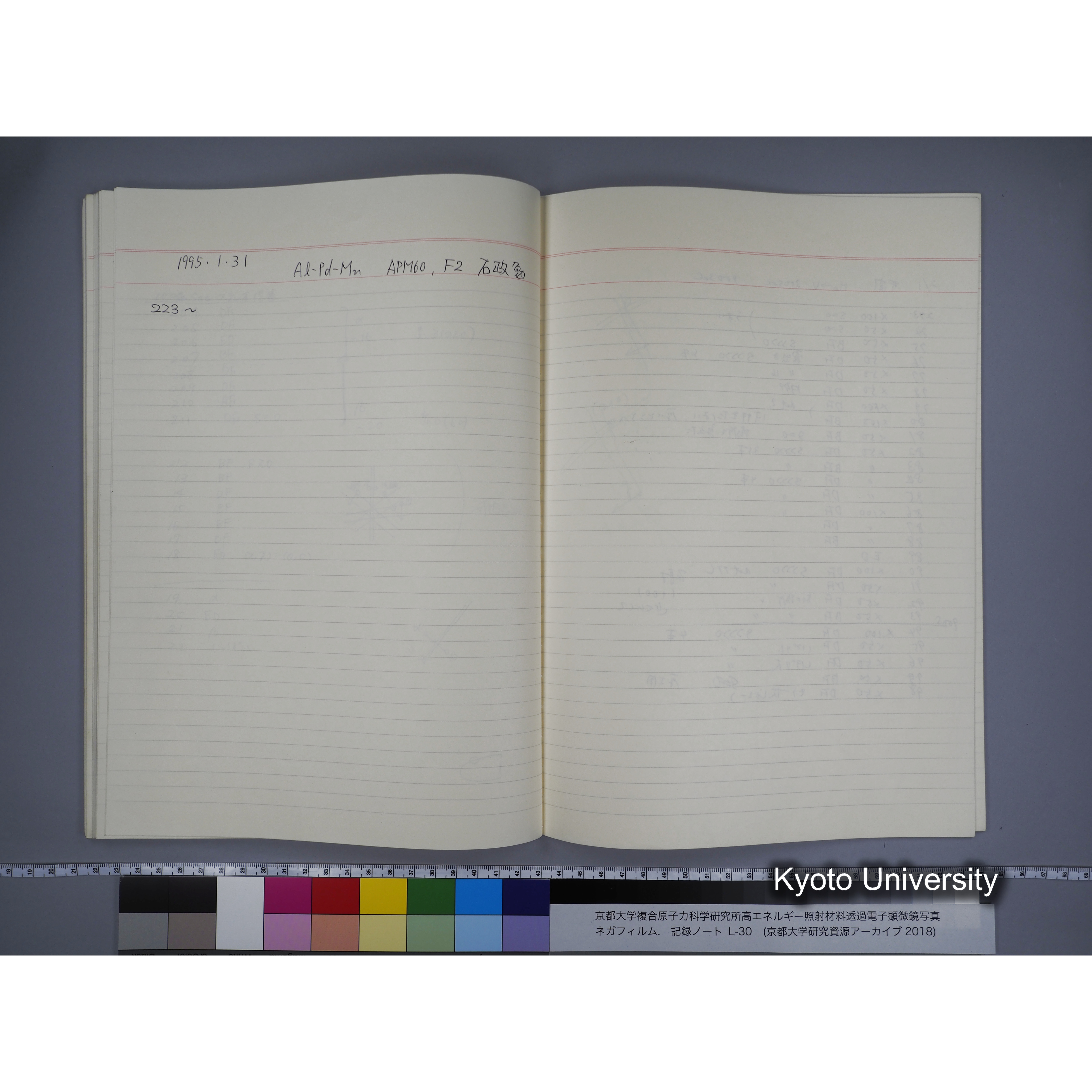 [記録ノート, Lシリーズ] L-30 '94.12.30〜 '95.2.5 (48)