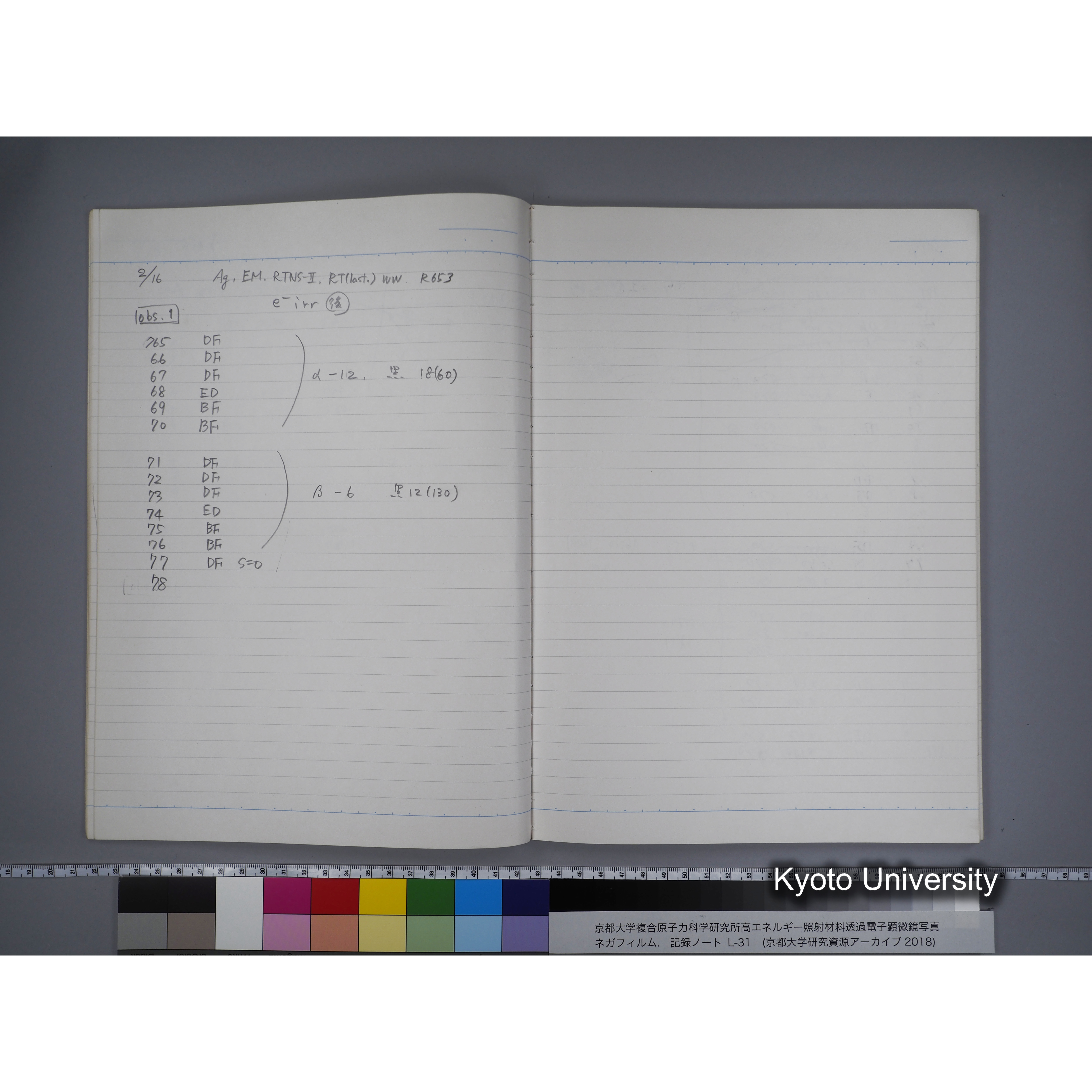 [記録ノート, Lシリーズ] L31 '95.2.5〜. (20)
