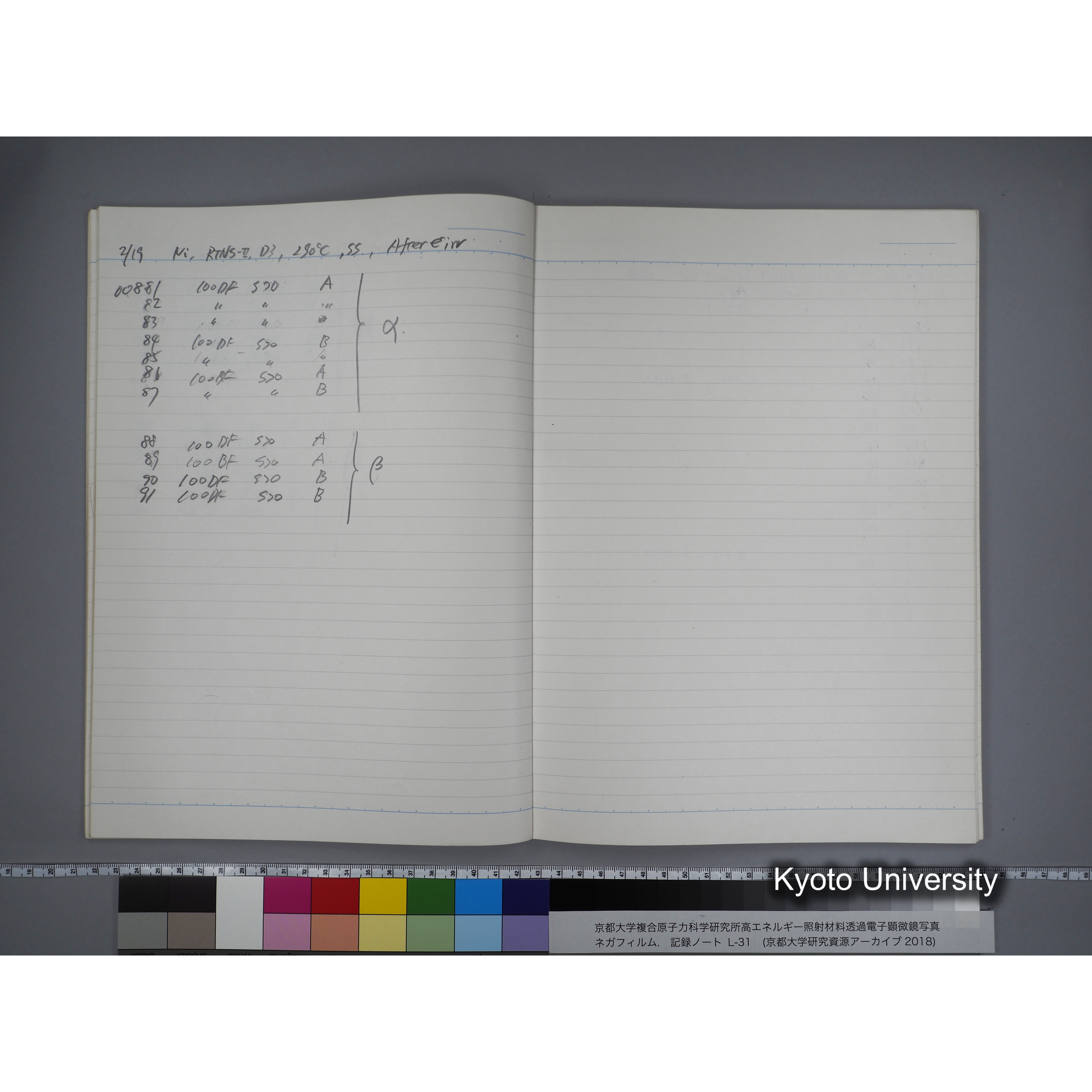 [記録ノート, Lシリーズ] L31 '95.2.5〜. (27)