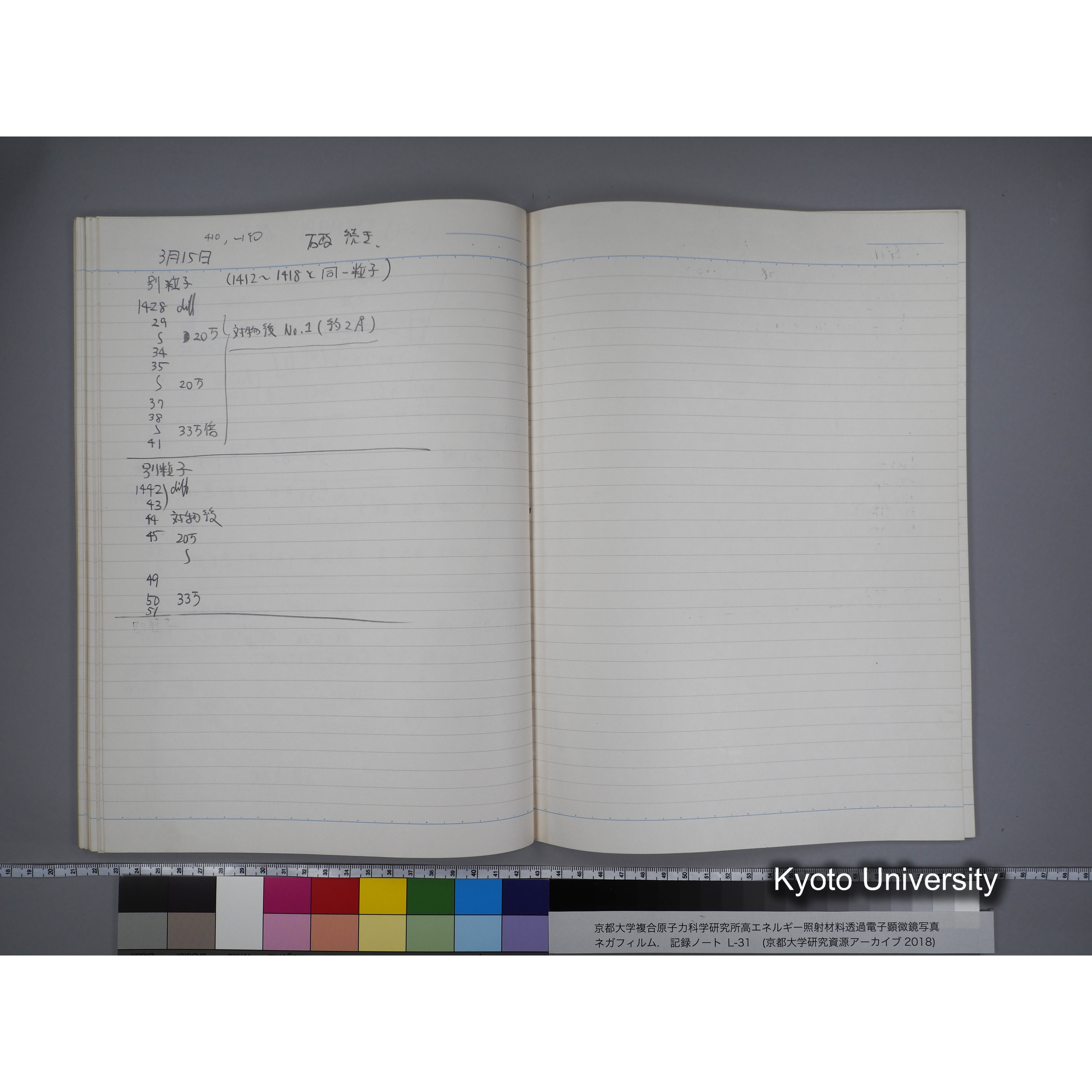 [記録ノート, Lシリーズ] L31 '95.2.5〜. (48)
