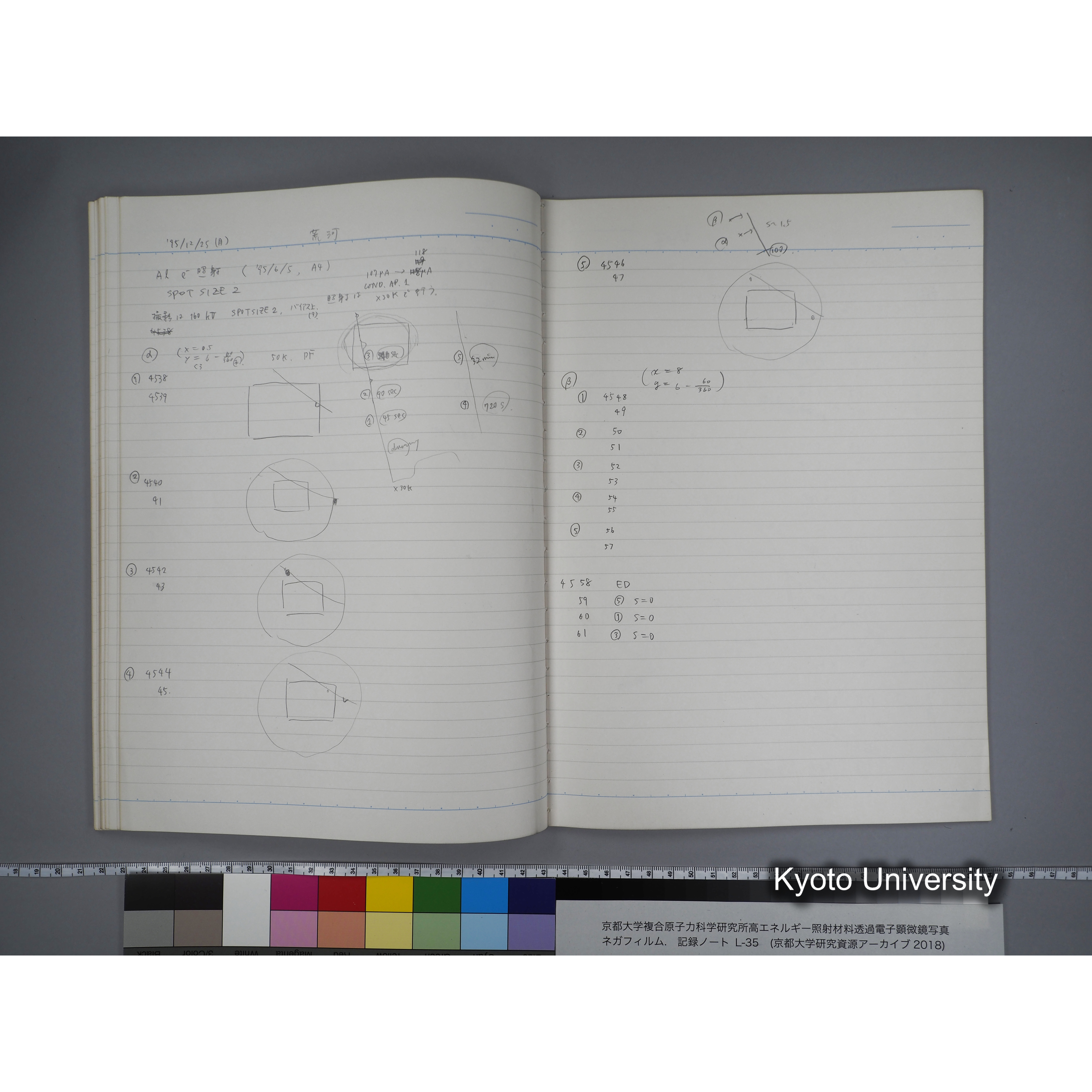 [記録ノート, Lシリーズ] L-35 '95.Nov.- 11.25〜1.16 (54)