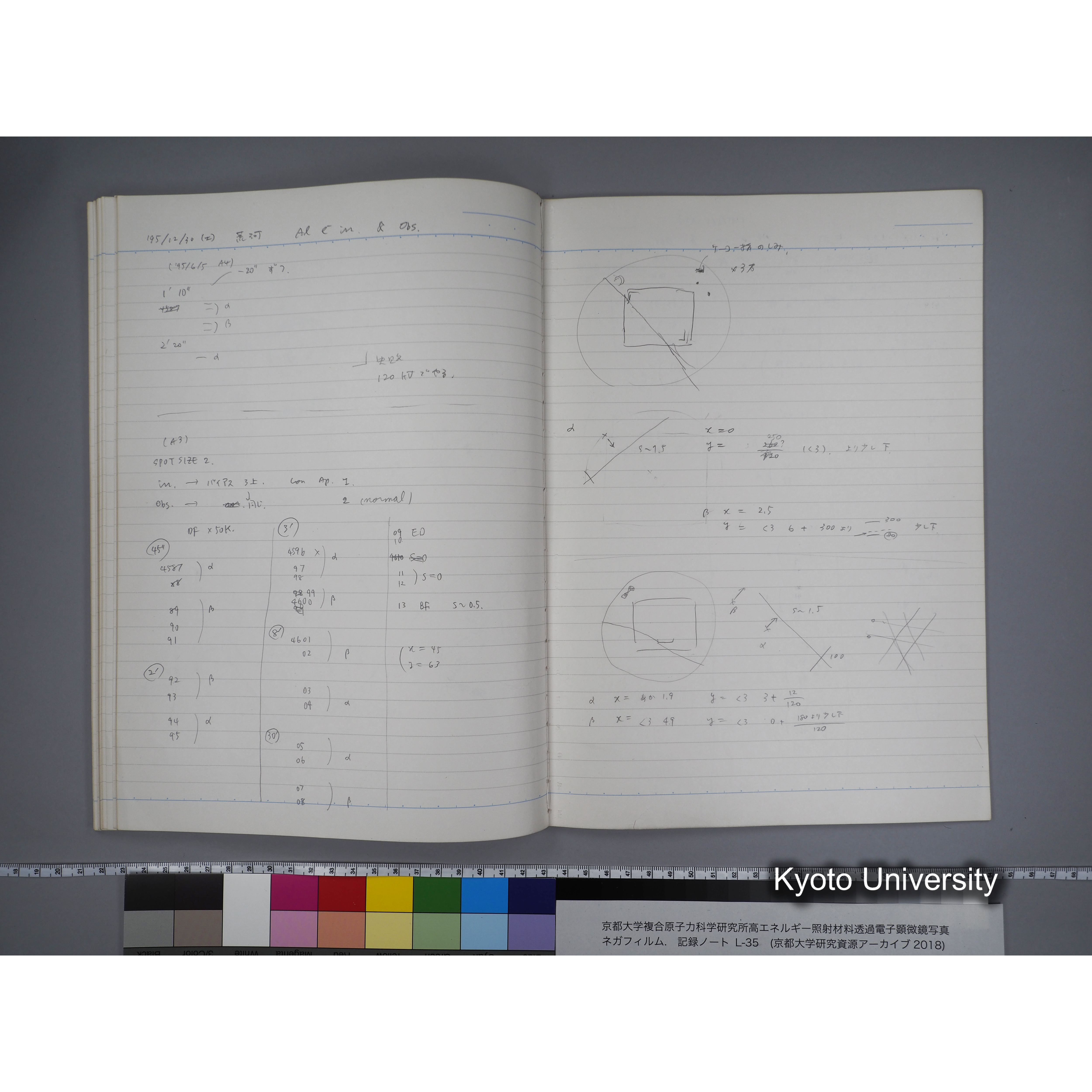 [記録ノート, Lシリーズ] L-35 '95.Nov.- 11.25〜1.16 (56)