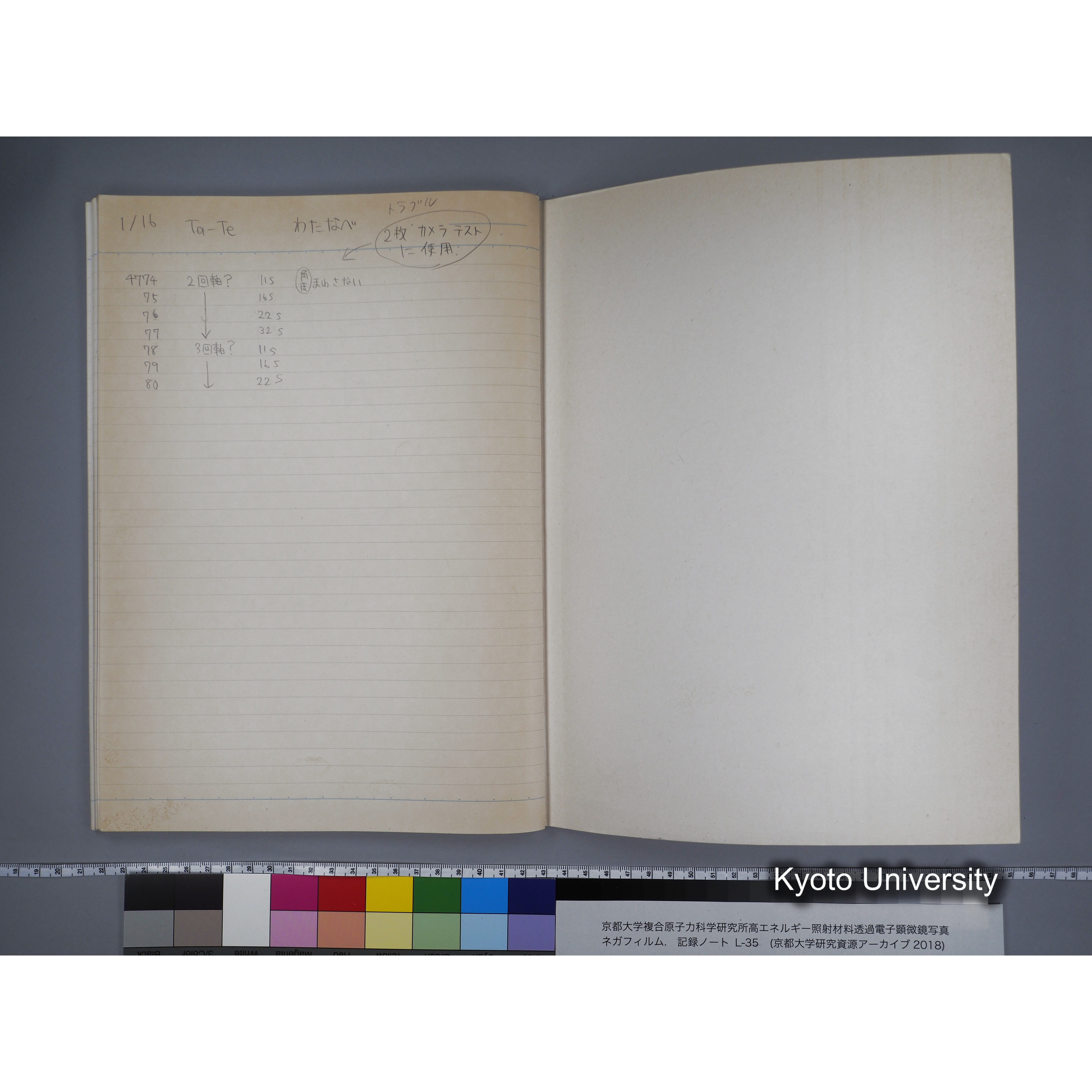 [記録ノート, Lシリーズ] L-35 '95.Nov.- 11.25〜1.16 (63)