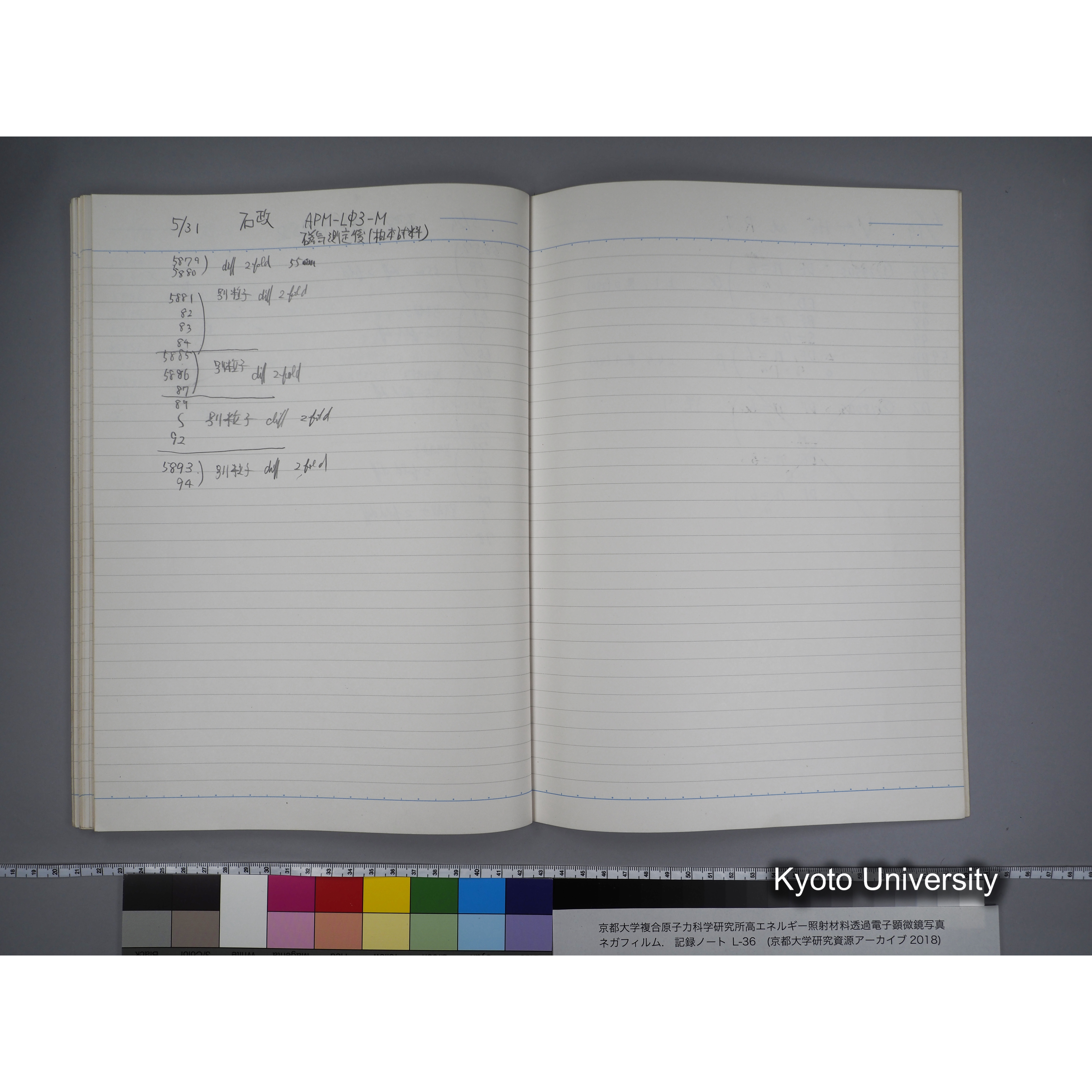 [記録ノート, Lシリーズ] L-36 '96 Jan. 1.19〜7.5 (59)