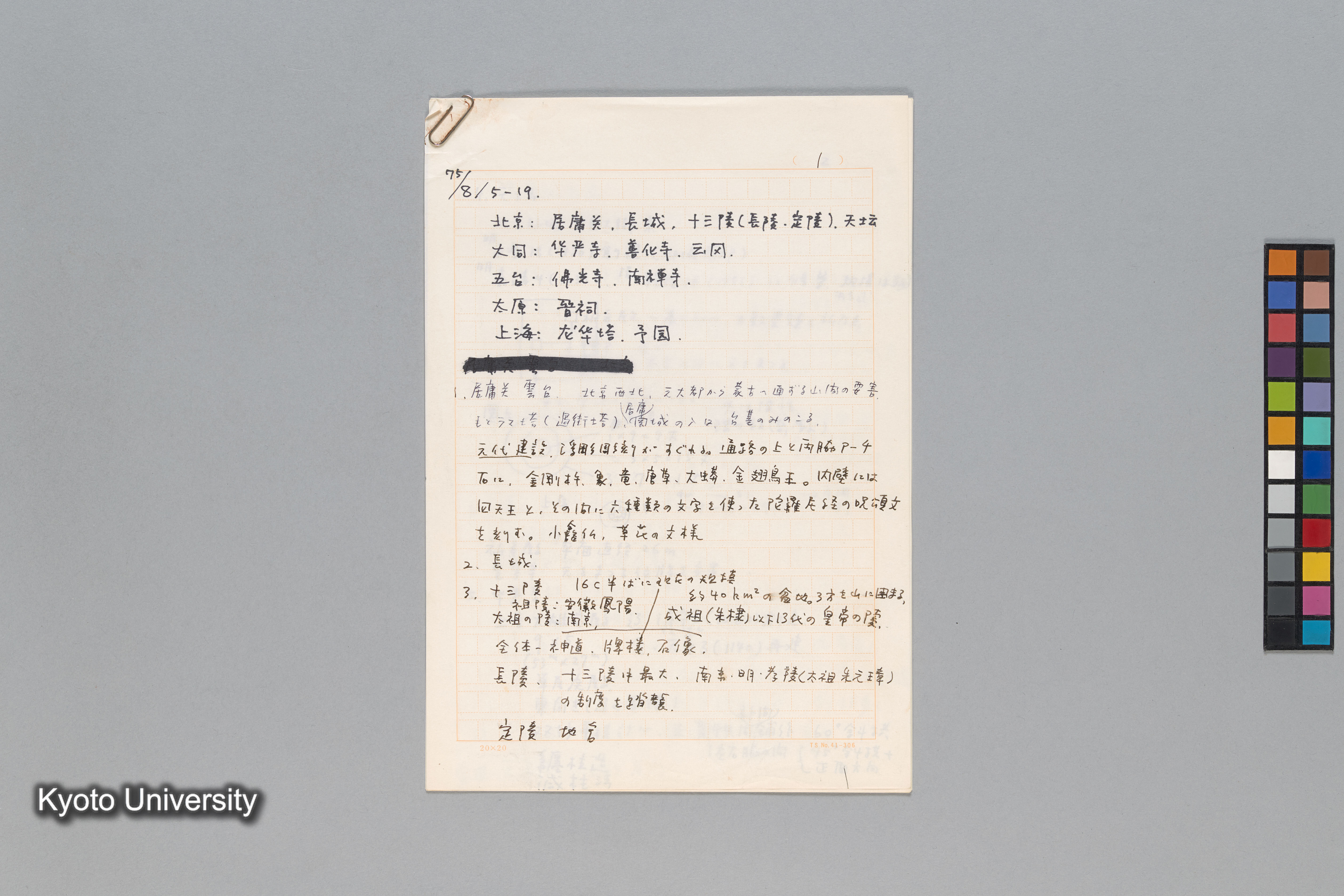 ［第一回中国調査1975年（S.50年）］ (9)