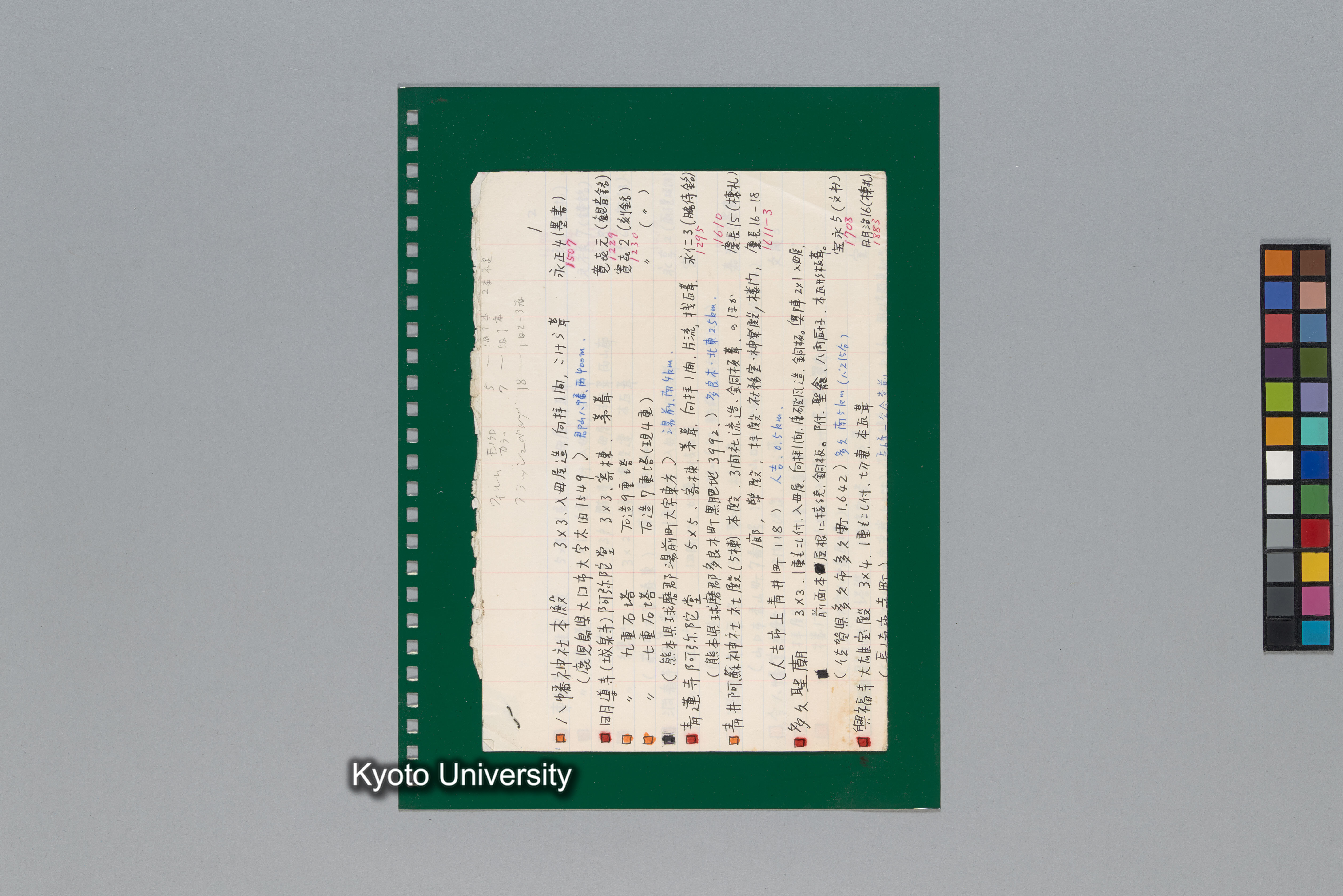 ［韓国調査1974年（S.49年）；中国調査第1回1975年（S50年）；中国調査第二次1977年（S.52年）］ (1)