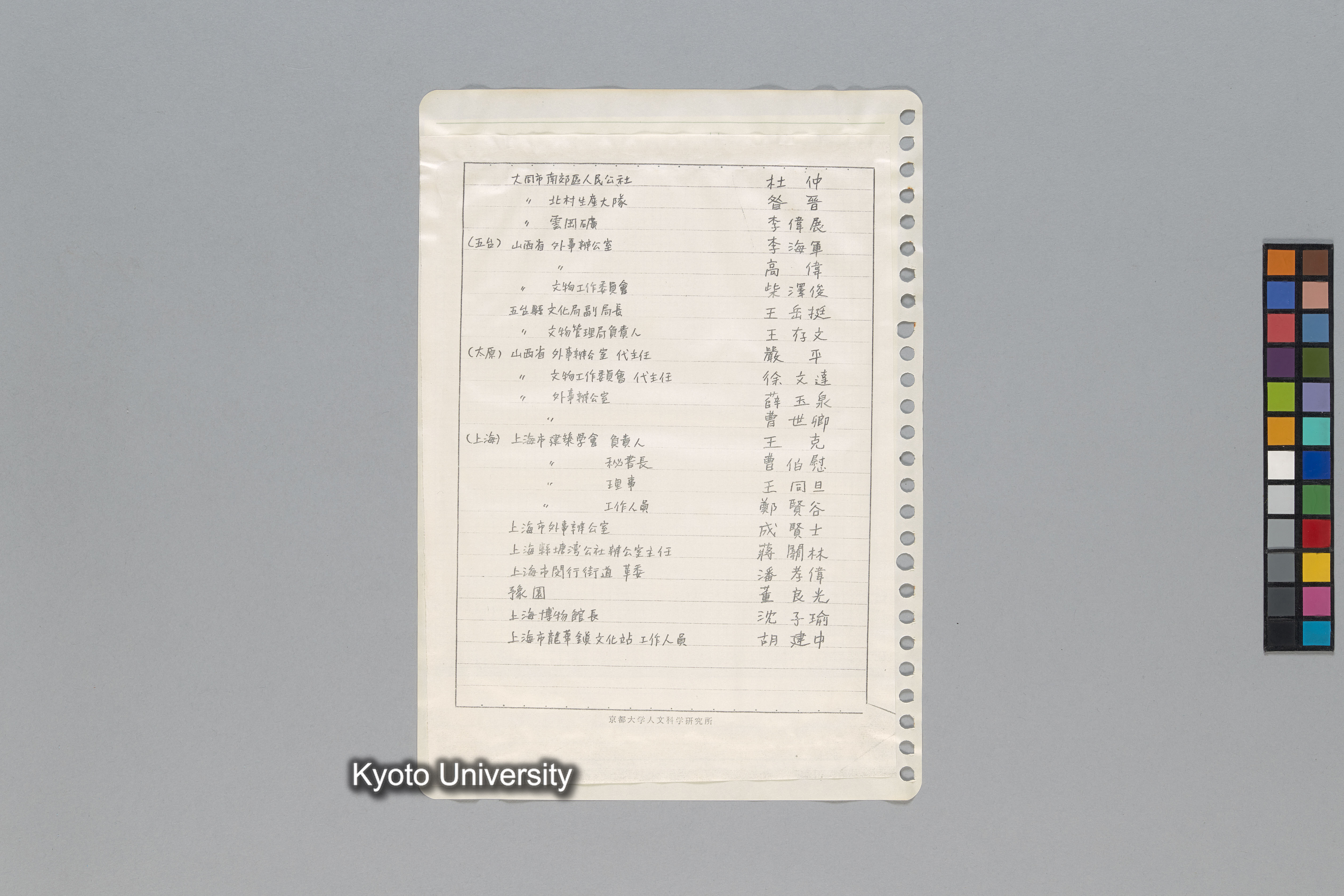 ［韓国調査1974年（S.49年）；中国調査第1回1975年（S50年）；中国調査第二次1977年（S.52年）］ (144)