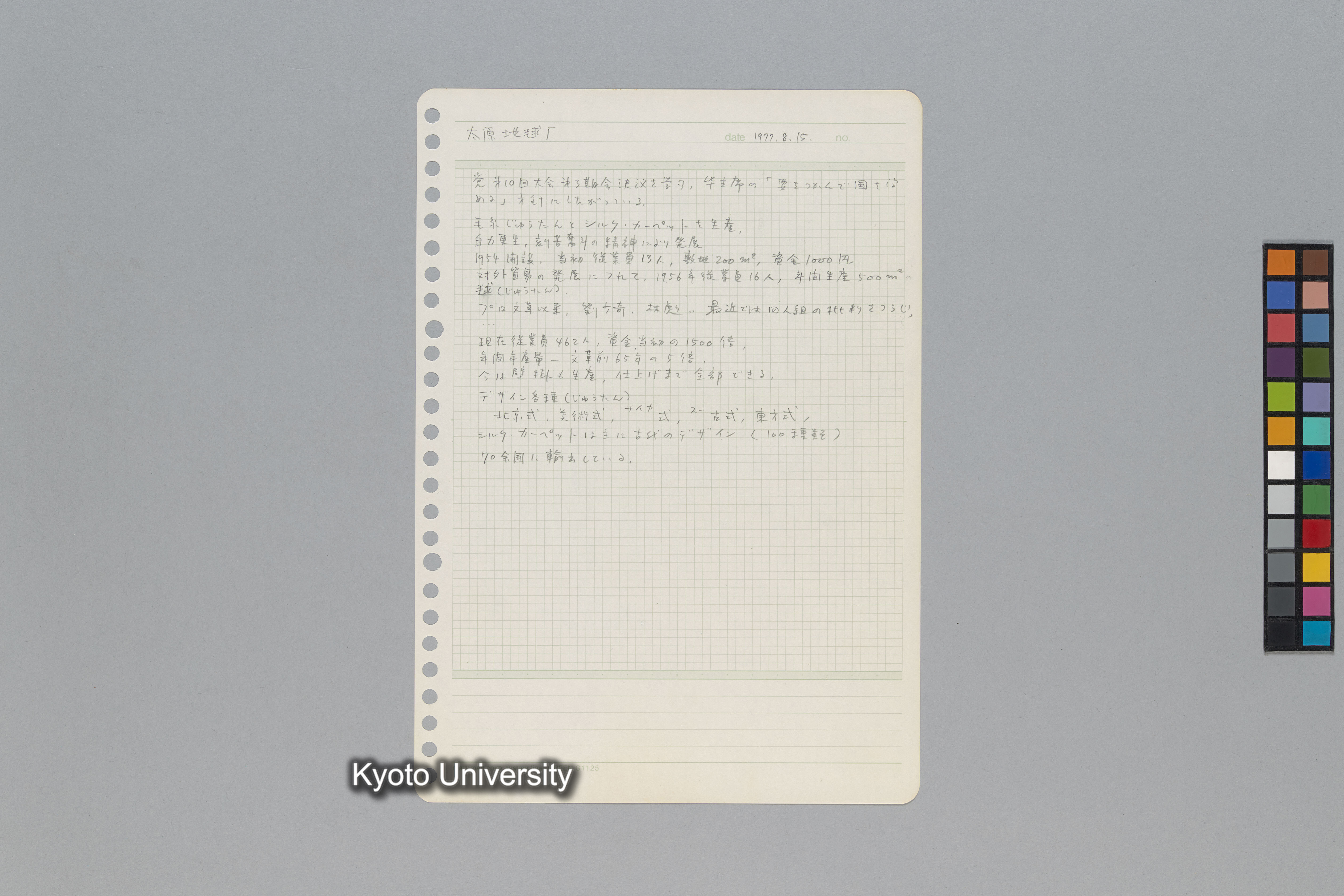 ［韓国調査1974年（S.49年）；中国調査第1回1975年（S50年）；中国調査第二次1977年（S.52年）］ (194)