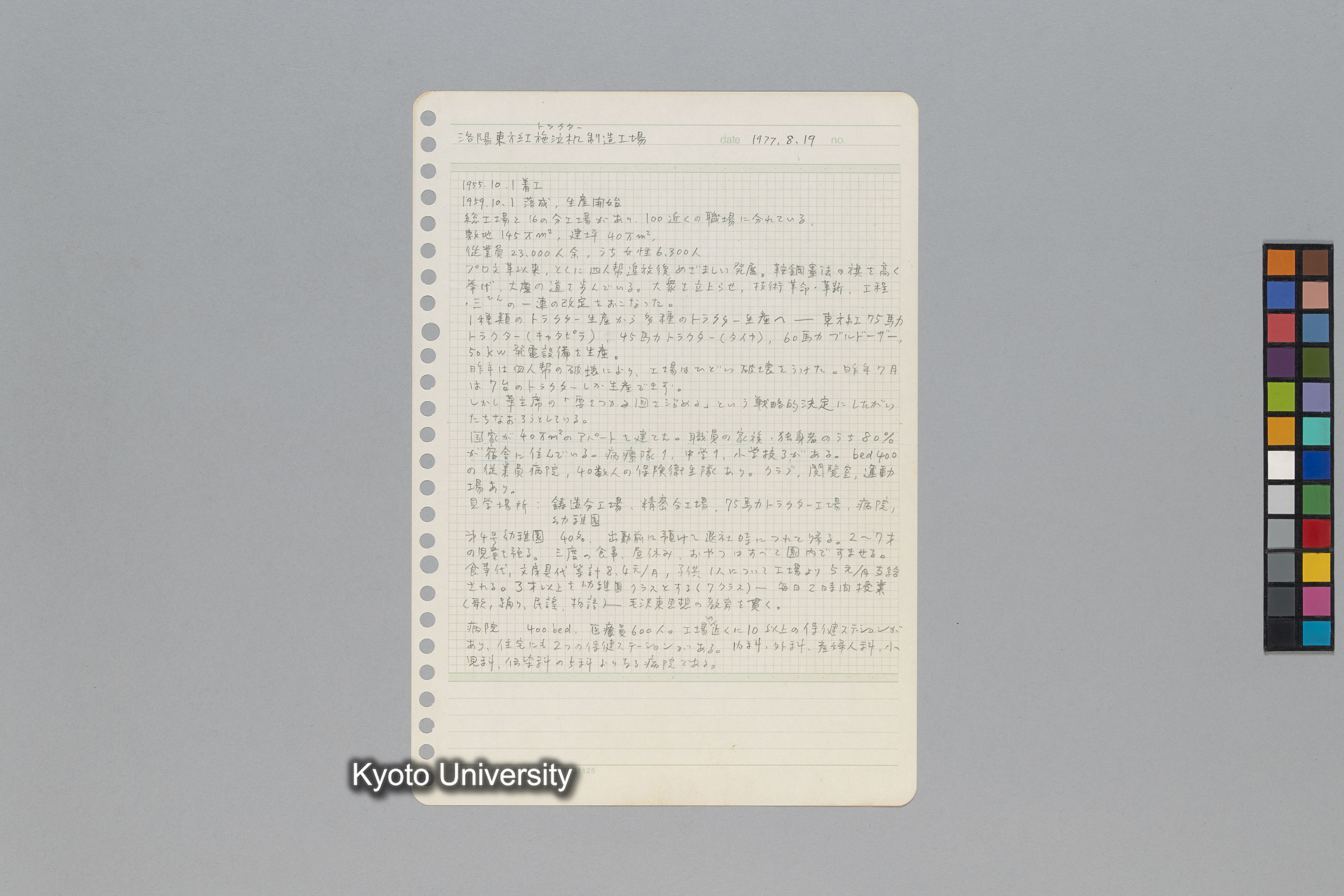［韓国調査1974年（S.49年）；中国調査第1回1975年（S50年）；中国調査第二次1977年（S.52年）］ (207)