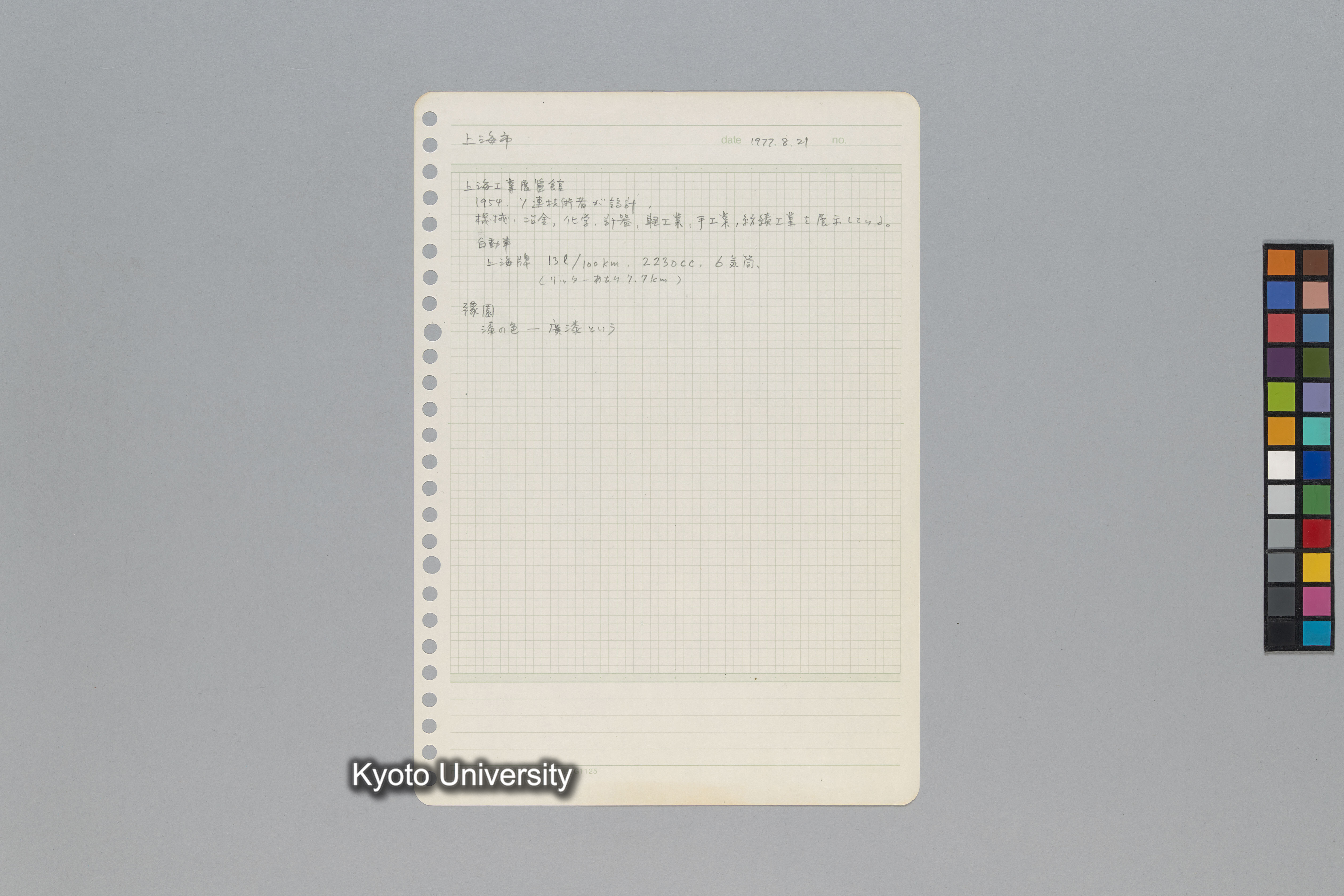 ［韓国調査1974年（S.49年）；中国調査第1回1975年（S50年）；中国調査第二次1977年（S.52年）］ (210)