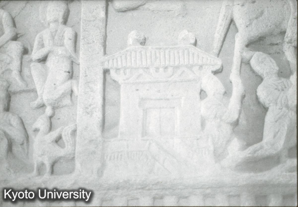 219_雲岡6窟 南壁東半（東より2） 廡殿建築図 台基 (1)