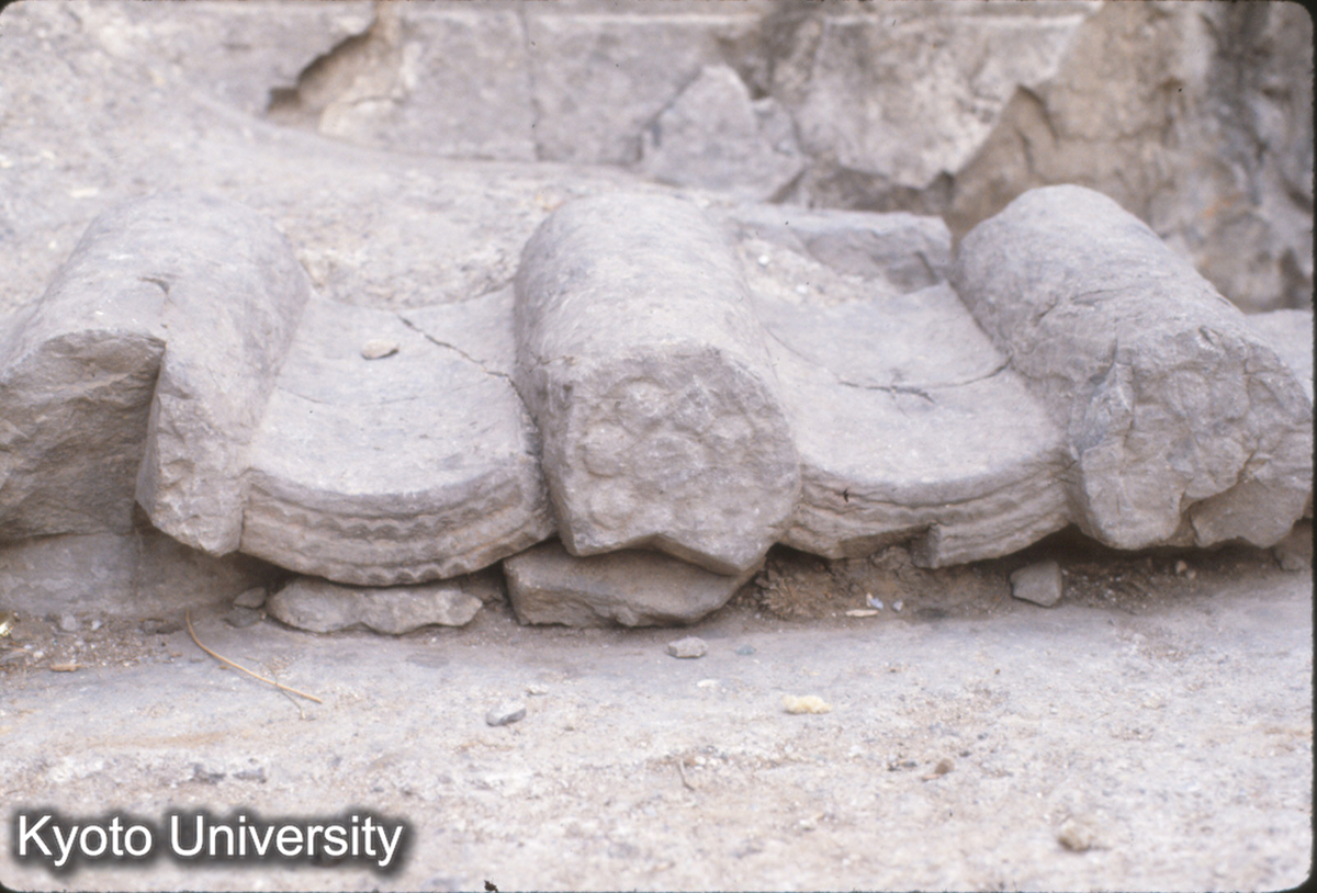 496_北響堂山南窟 上層 軒丸・軒平瓦（前面テラスは後補） (1)