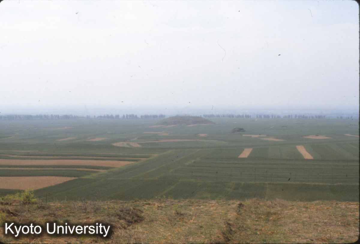 596_東漢・章帝陵（和帝陵より南望） （この延長線上、等間隔に明帝陵あり） (1)