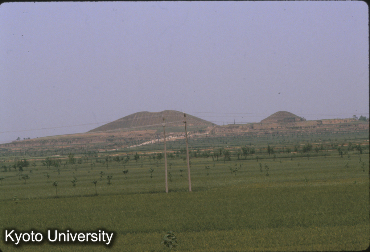 1500_秦咸陽宮1号址より北をみる 漢･ 陪葬陵 (1)