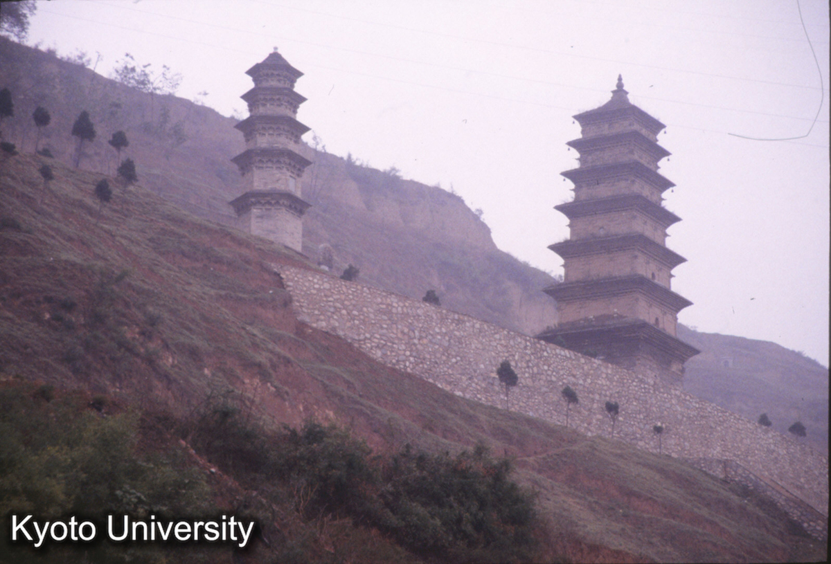 539_華厳寺双塔 （西）清凉国師塔 （東）初祖杜順禅師 (1)
