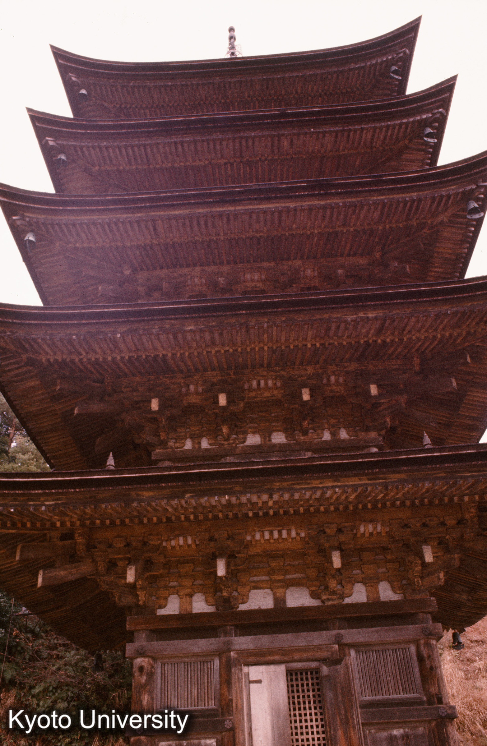 瑠璃光寺五重塔 正面仰観 (1)