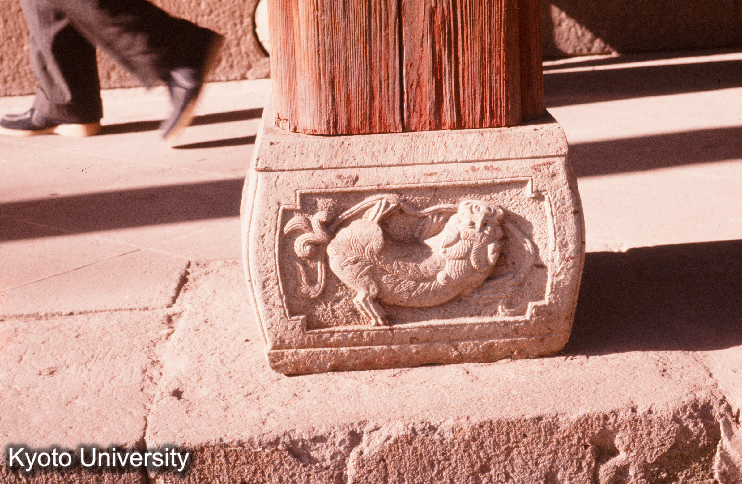 崇福寺護法堂 前面老廊柱 礎盤 (1)