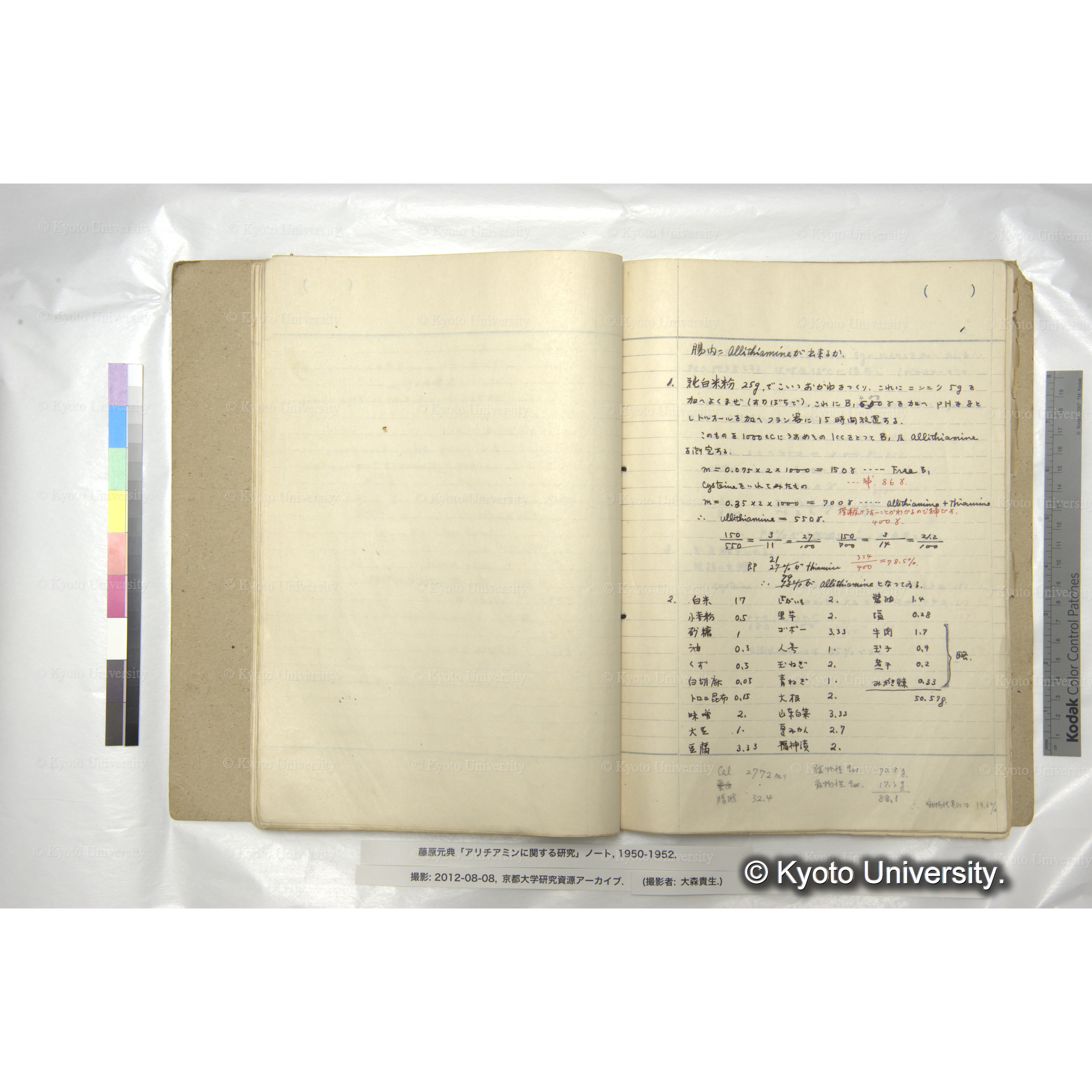 アリチアミンに関する研究 1950〜52 (42)