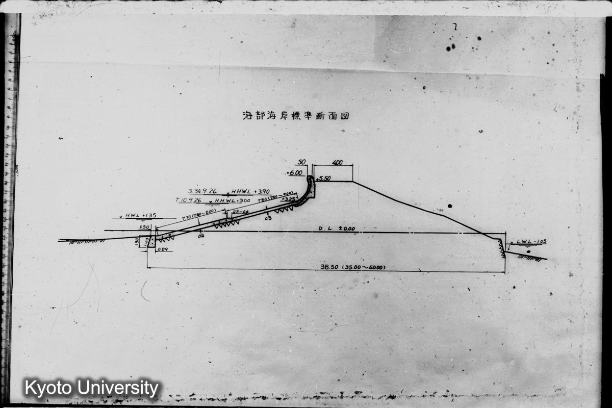海部海岸標準断面図 (1)