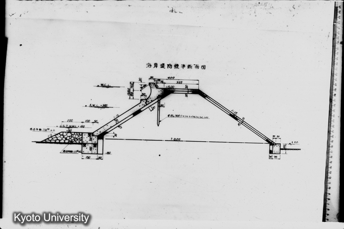 海岸堤防標準断面図 (1)