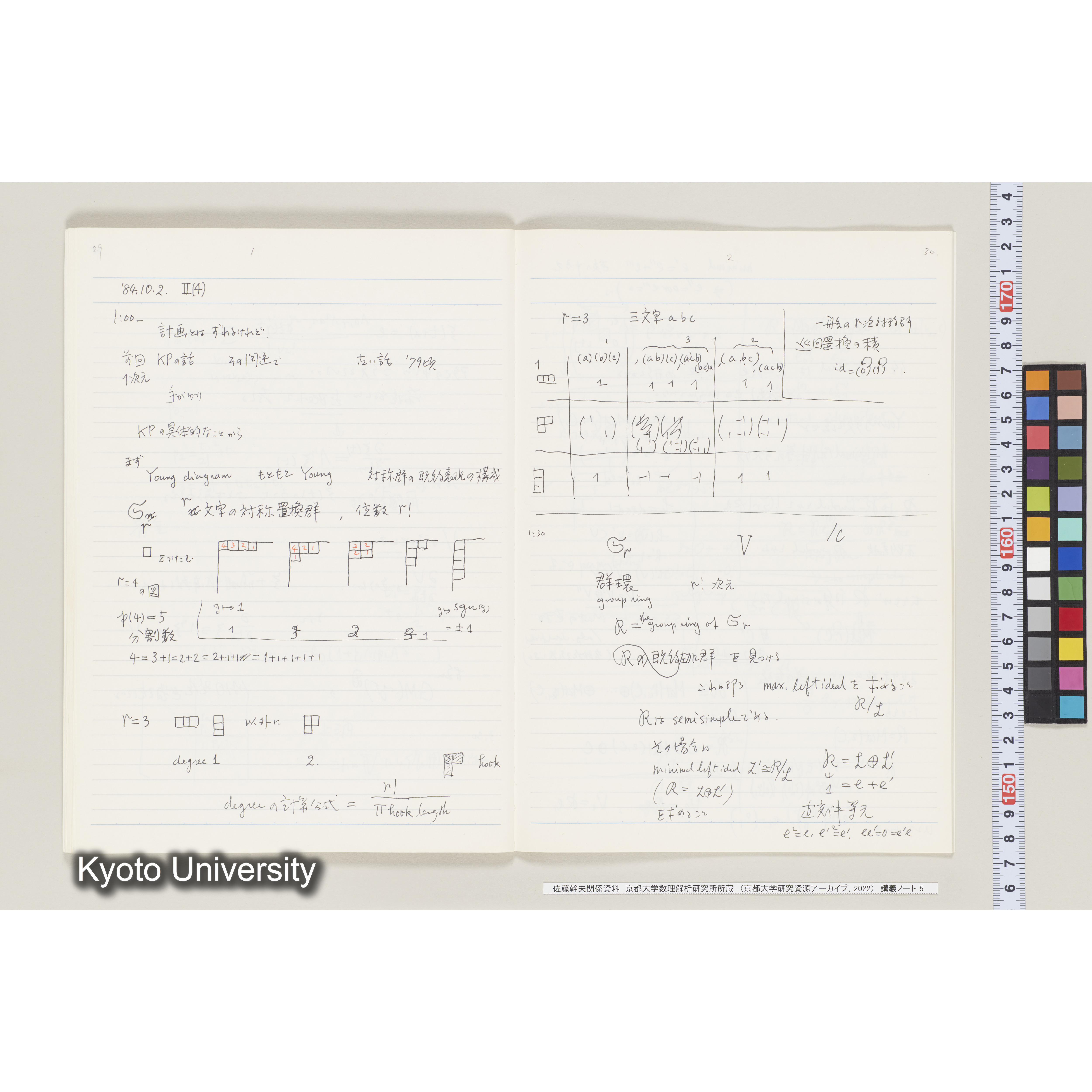 [ノート 5] 佐藤　特別講義　(５). [昭和59年度(1984), 第12回(途中)～Ⅱ学期第1回,Ⅱ学期第3回〜Ⅱ学期第5回(途中).]  (20)