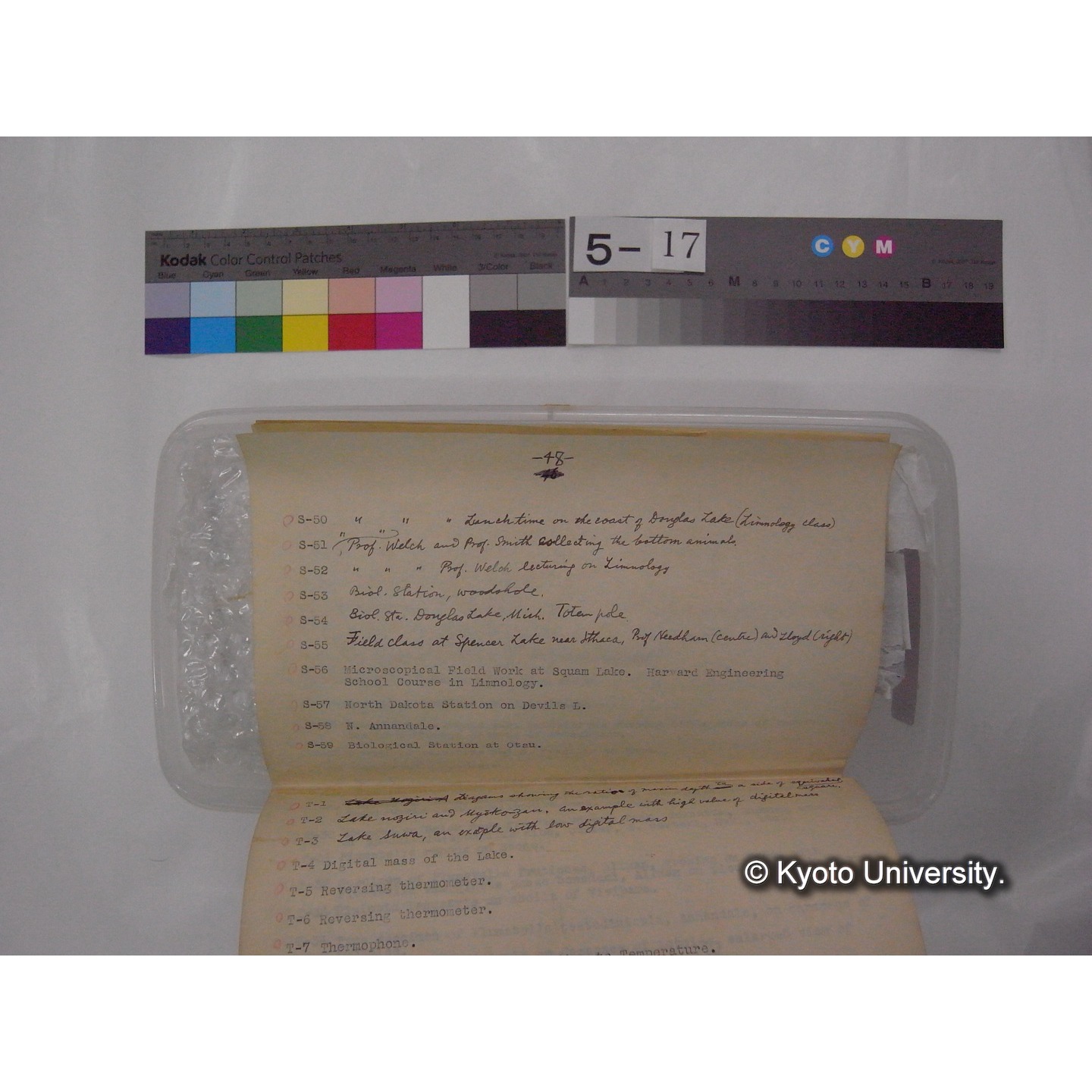 スライド(ガラス種板): "Freshwater biology: Station and Laboratories." (8)