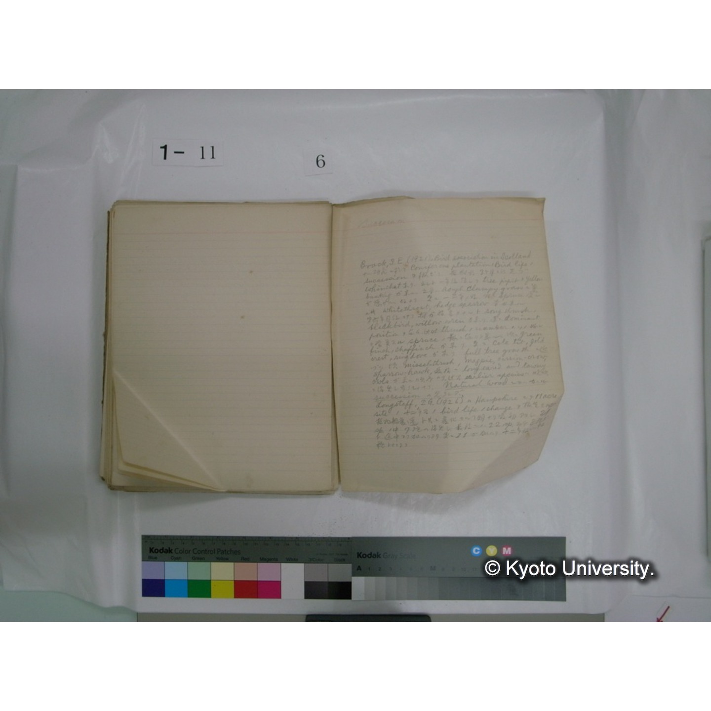 生態学原稿自著 [直筆原稿]/ (川村多實二) (73)