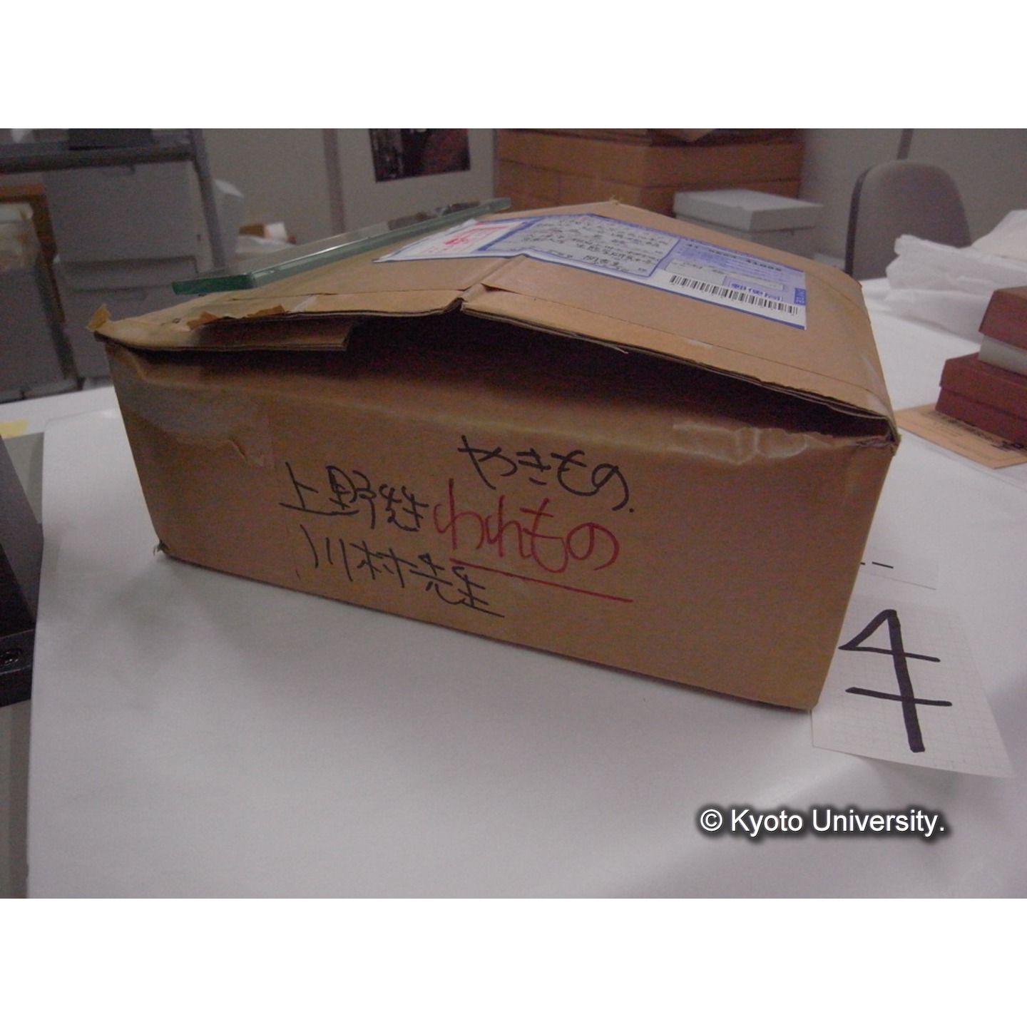 陶磁器(段ボール箱側面にペン「上野先生/川村先生/やきもの/われもの」とあり) (11)