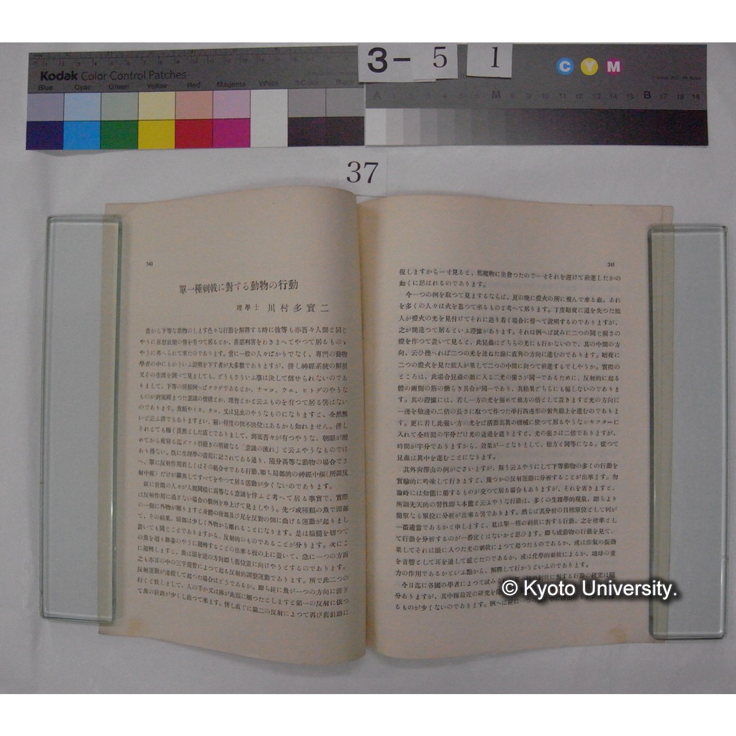 単一刺激に対する動物の行動 / 川村多實二 (日本学術協会報告; 1巻別刷) (2)