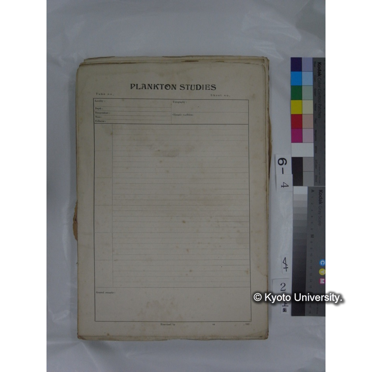 プランクトン標本調査カード (国内各地,採取データのみ) (2)